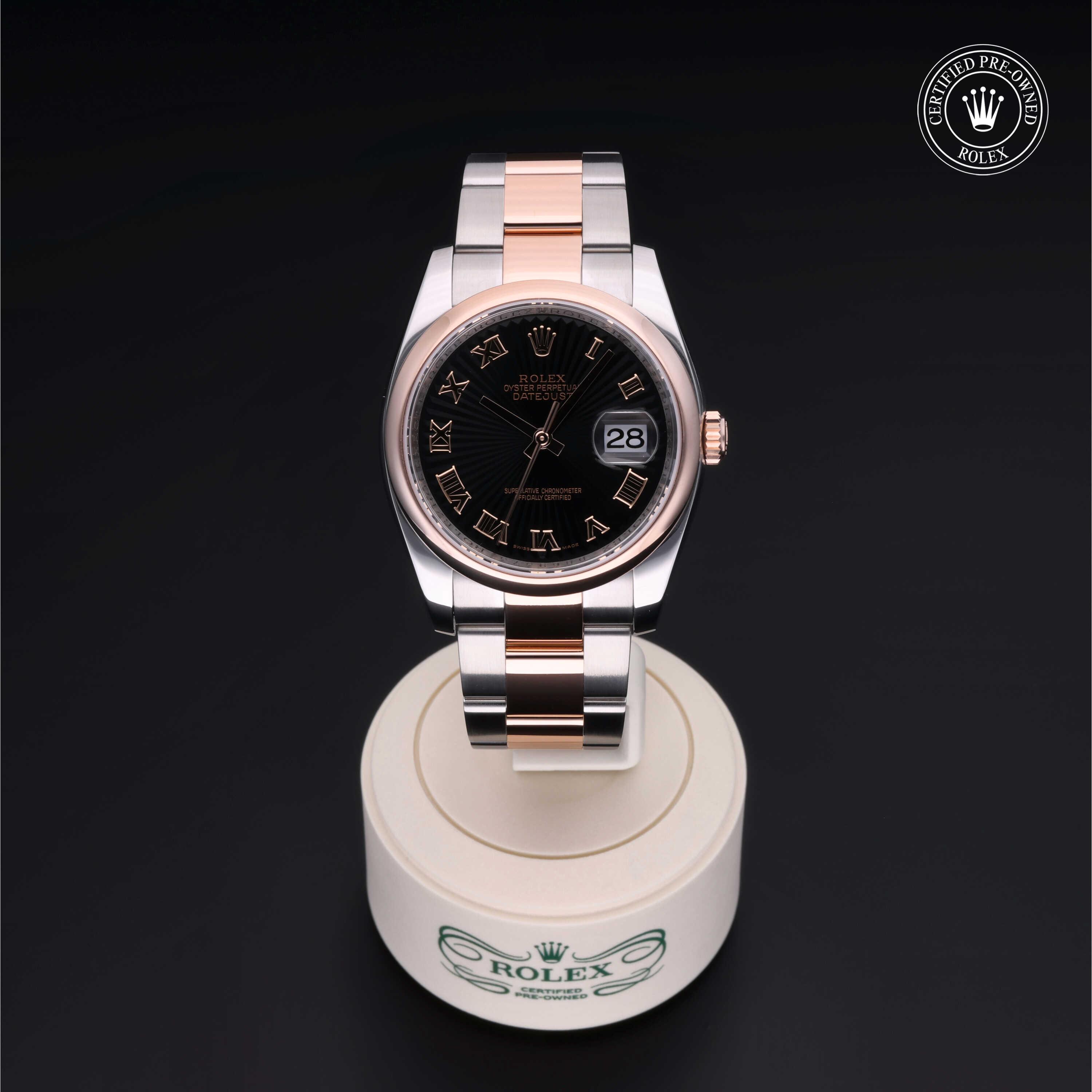 Rolex Certified Pre-Owned Datejust 36 Black Sunbeam Dial Watch 36mm - M116201-0006 - Image 2