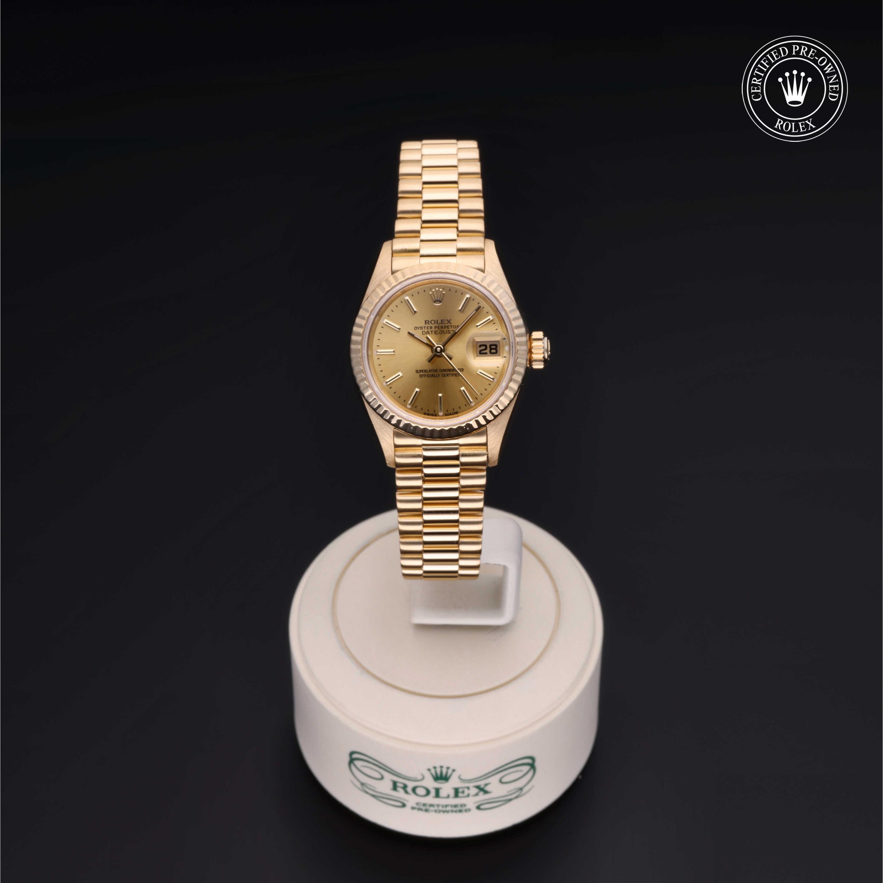 Rolex Certified Pre-Owned Oyster Perpetual Lady-Datejust 26 Champagne Dial Watch 26mm - 69178 - Image 2