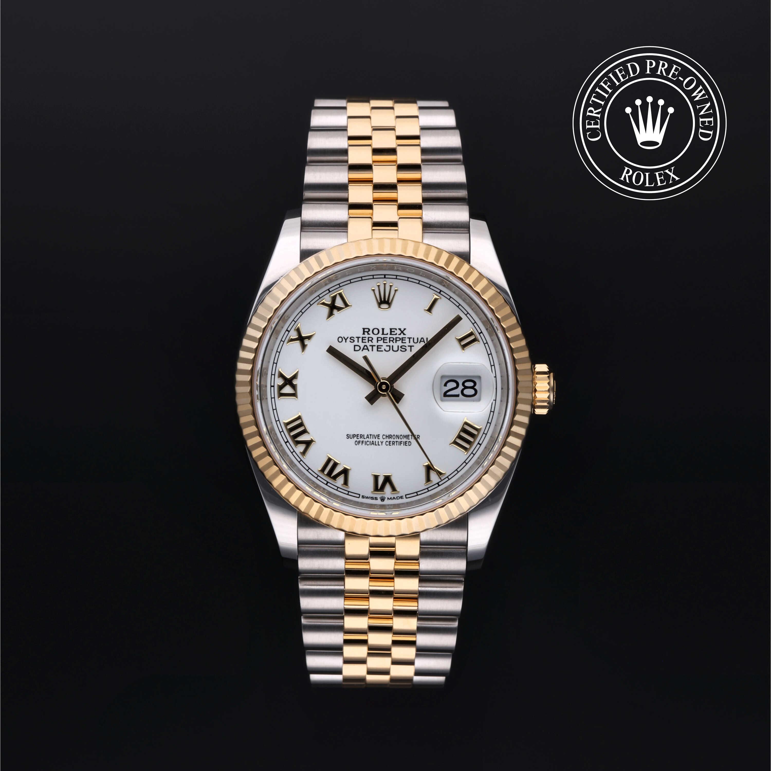 Rolex Certified Pre-Owned Datejust 36 White Dial Watch 36mm - M126233-0029