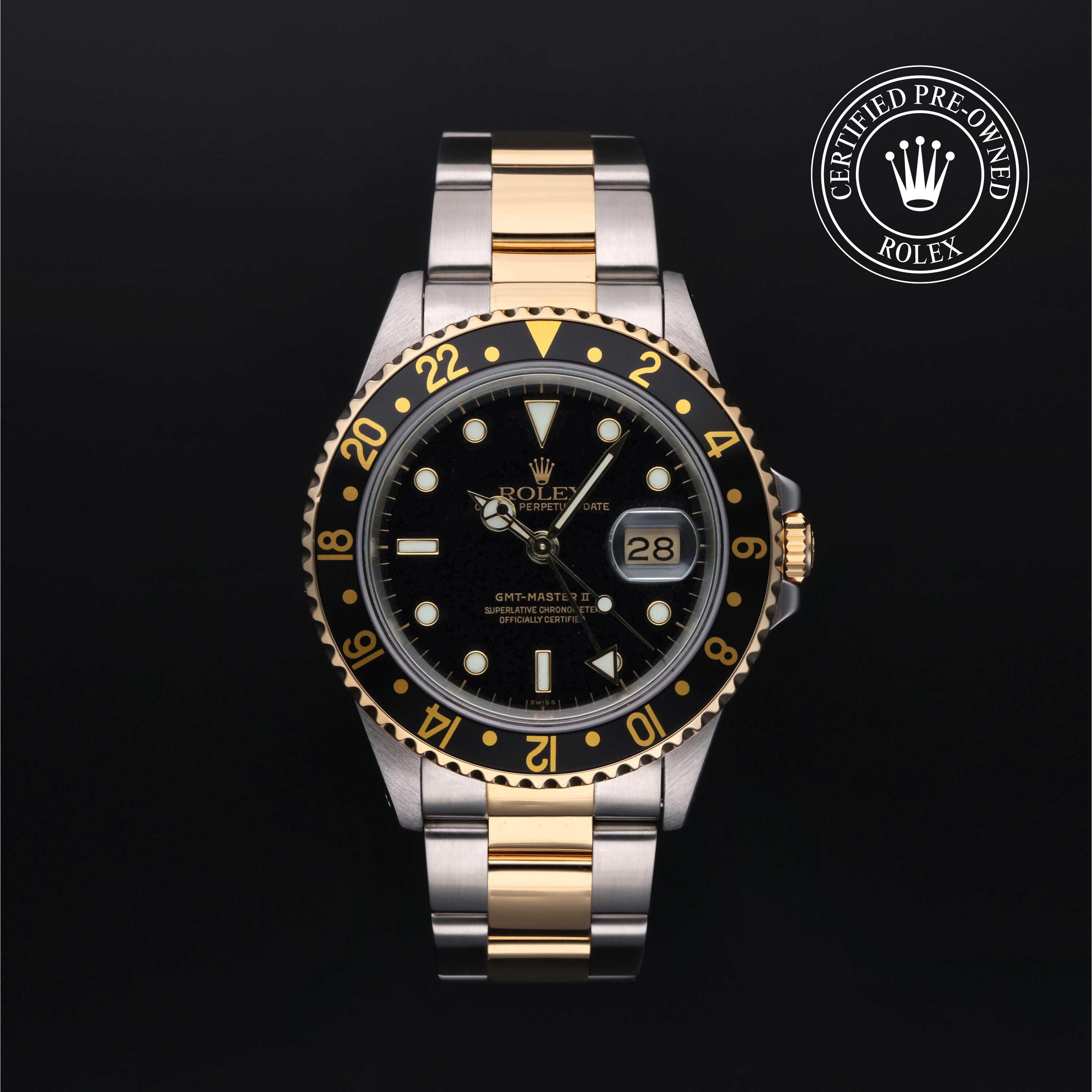 Rolex Certified Pre-Owned Oyster Perpetual GMT-Master II Black Dial Watch 40mm - M16713-0010