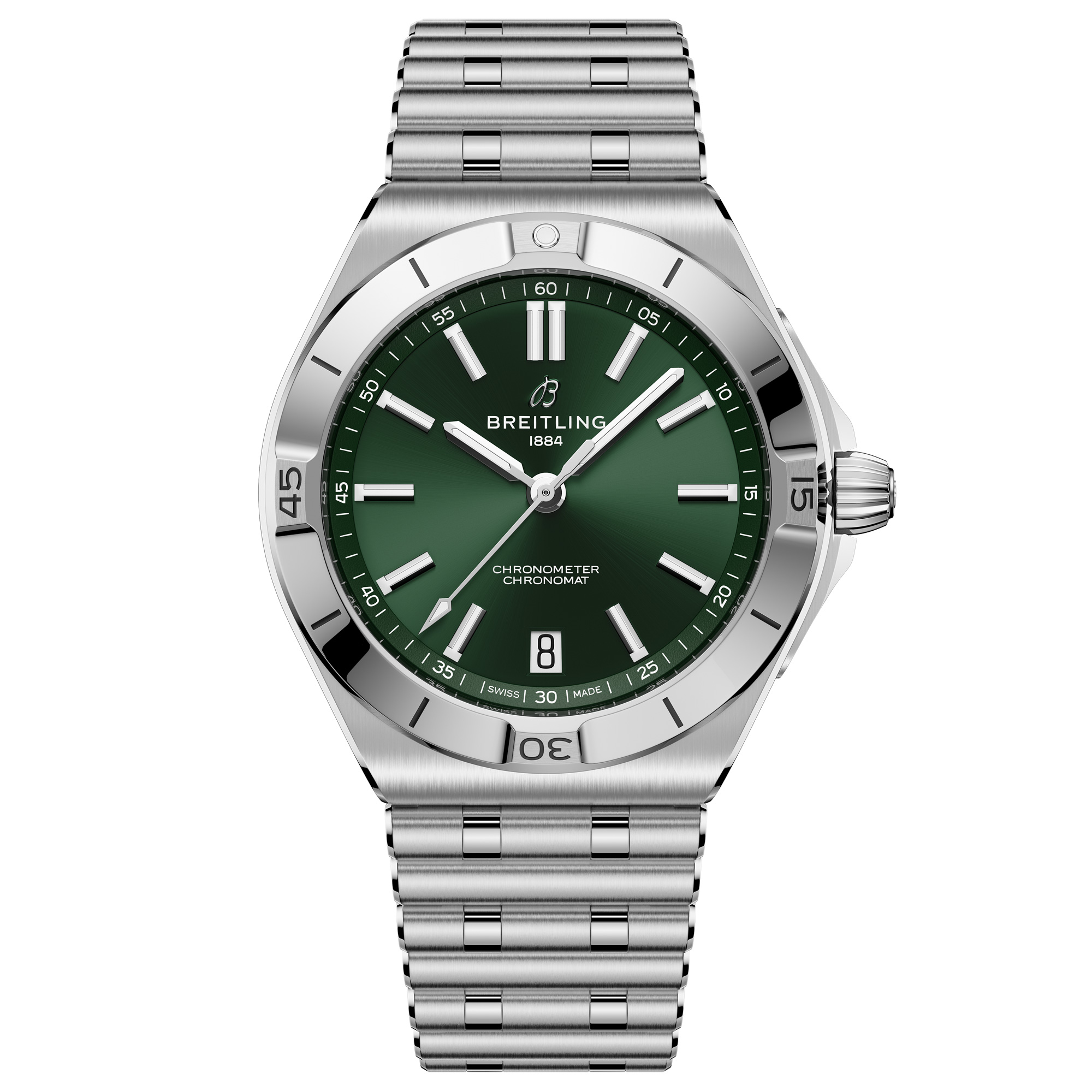 Breitling  Chronomat B31 Automatic 40 Green Dial Stainless Steel Watch 40mm  AB3114101L1A1