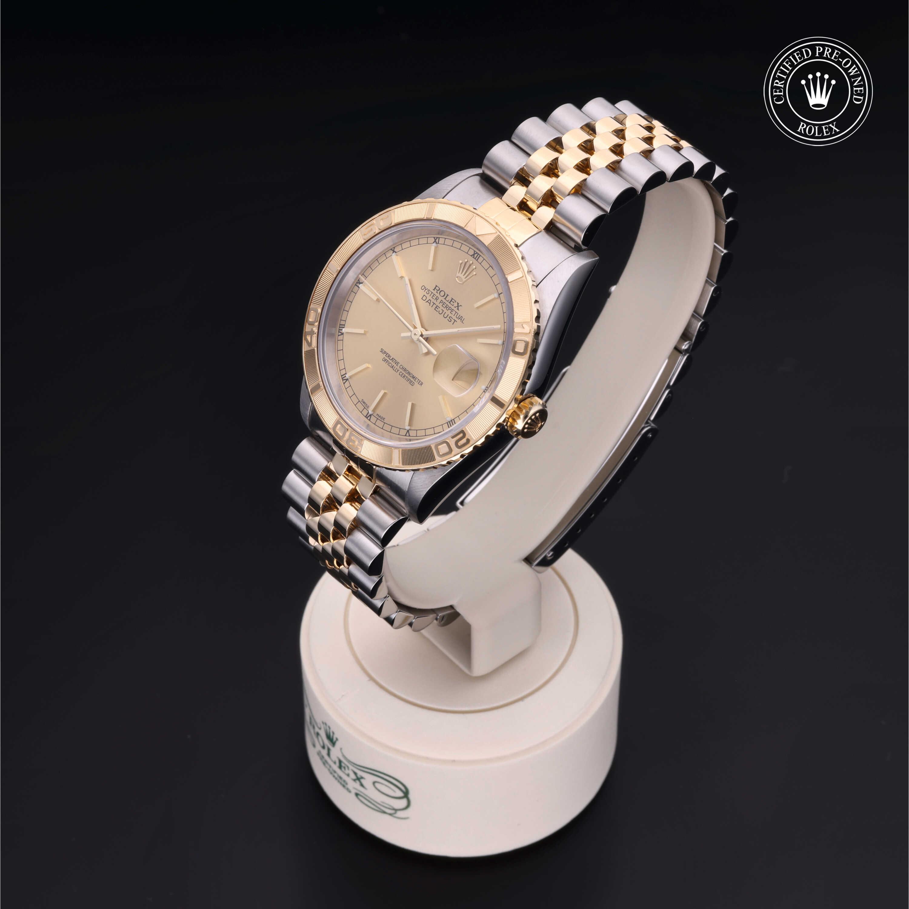 Rolex Certified Pre-Owned Oyster Perpetual Datejust Turn-O-Graph Champagne Dial Watch 36mm - M16263-0022 - Image 3