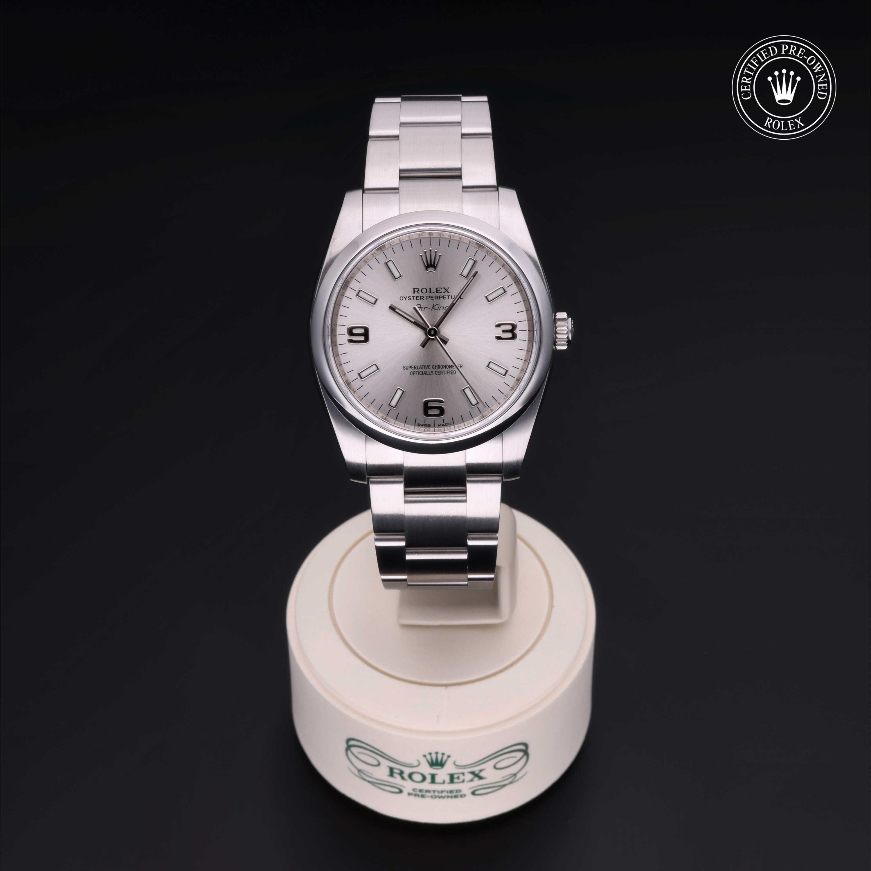 Rolex Certified Pre-Owned Oyster Perpetual 34 Silver Dial Watch 34mm - M114200-0004 - Image 2