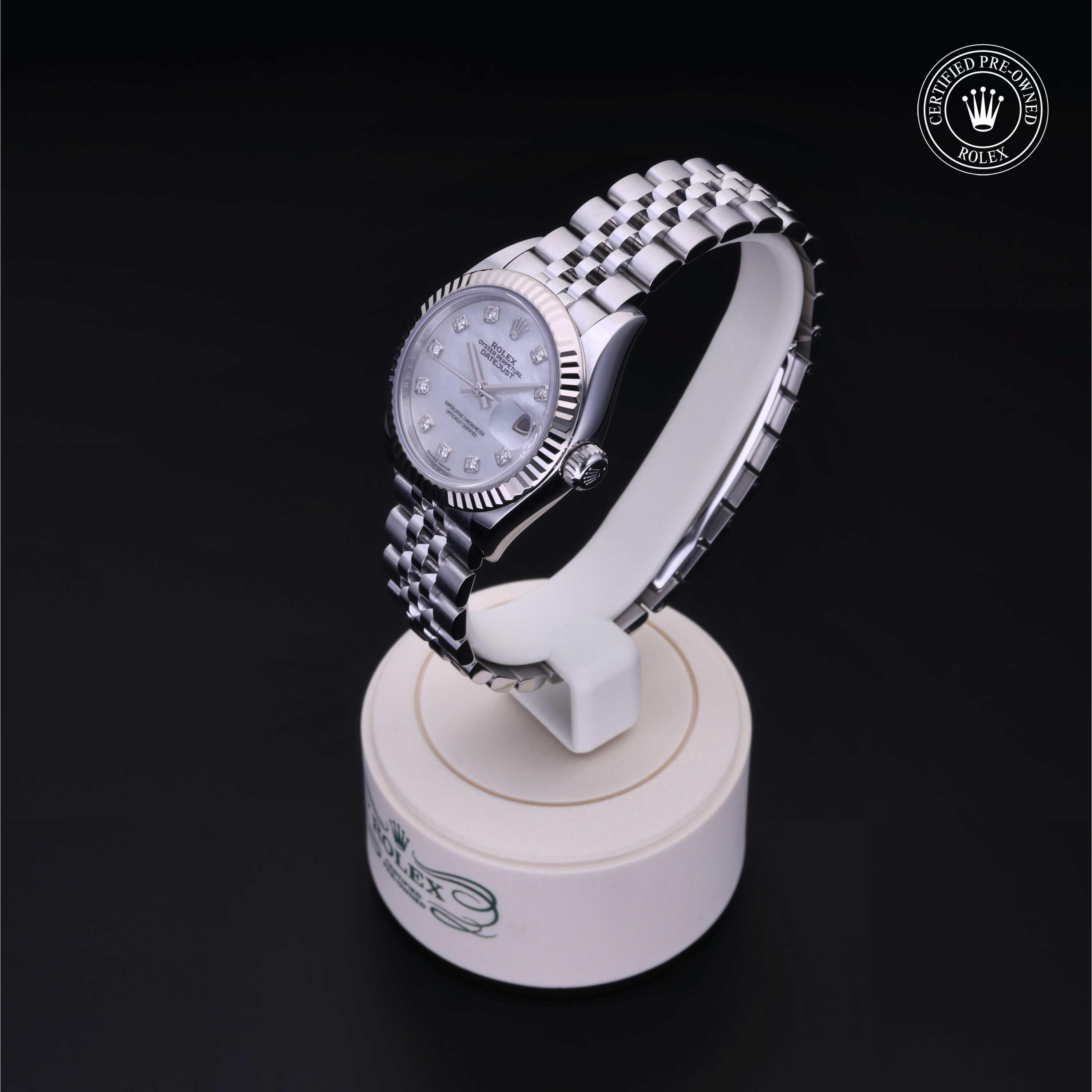 Rolex Certified Pre-Owned Lady-Datejust Mother-of-Pearl Diamond Dial Watch 28mm - M279174-0009 - Image 3