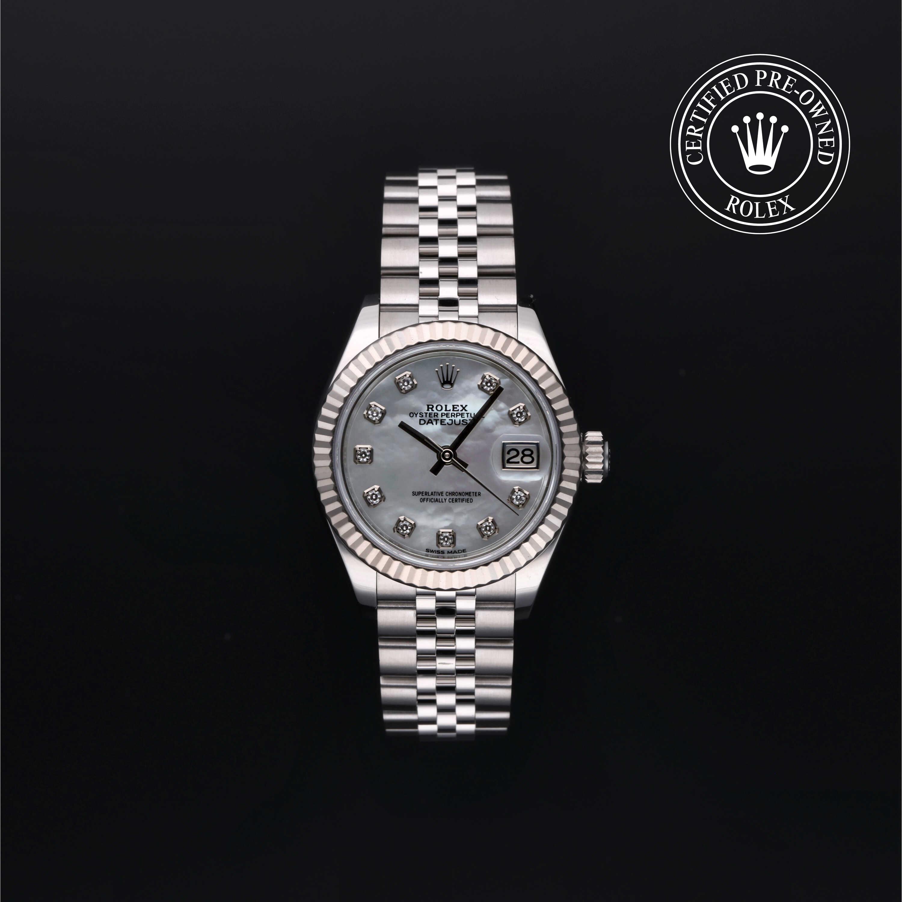 Rolex Certified Pre-Owned Lady-Datejust Mother-of-Pearl Diamond Dial Watch 28mm - M279174-0009 - Image 1