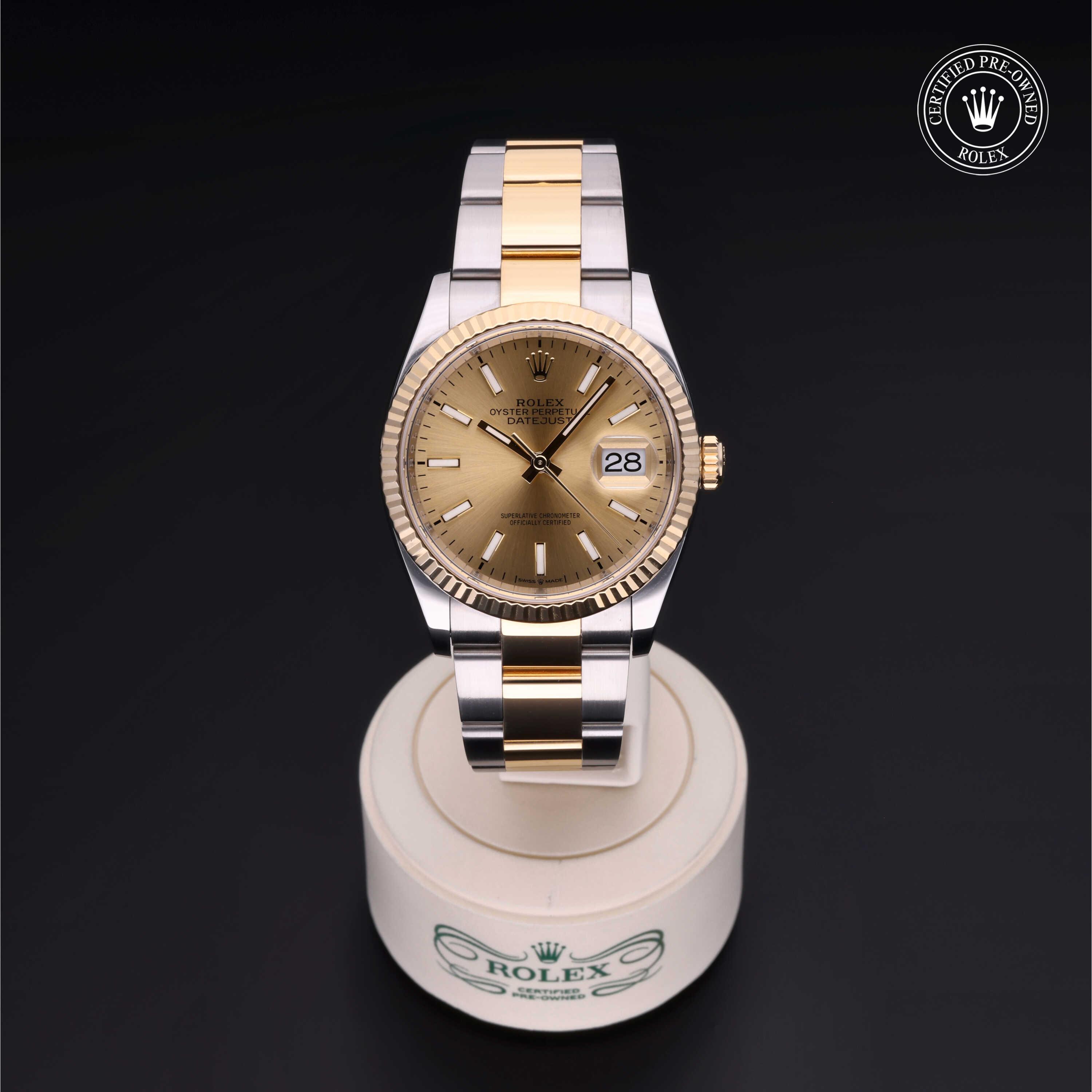 Rolex Certified Pre-Owned Datejust 36 Champagne Dial Watch 36mm - M126233-0016 - Image 2
