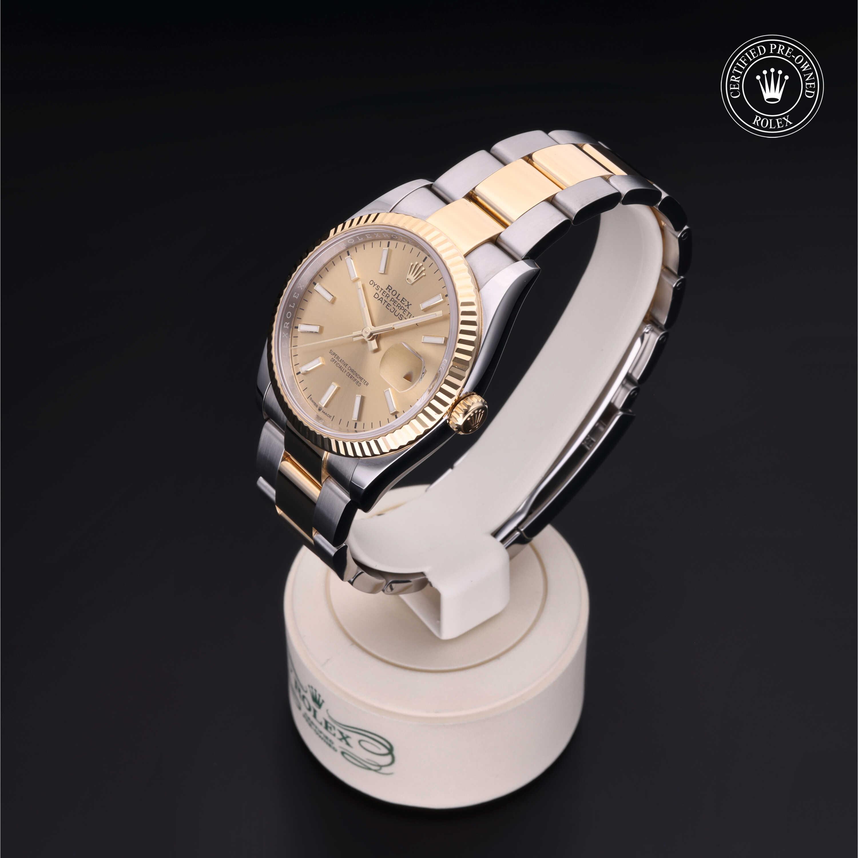 Rolex Certified Pre-Owned Datejust 36 Champagne Dial Watch 36mm - M126233-0016 - Image 3