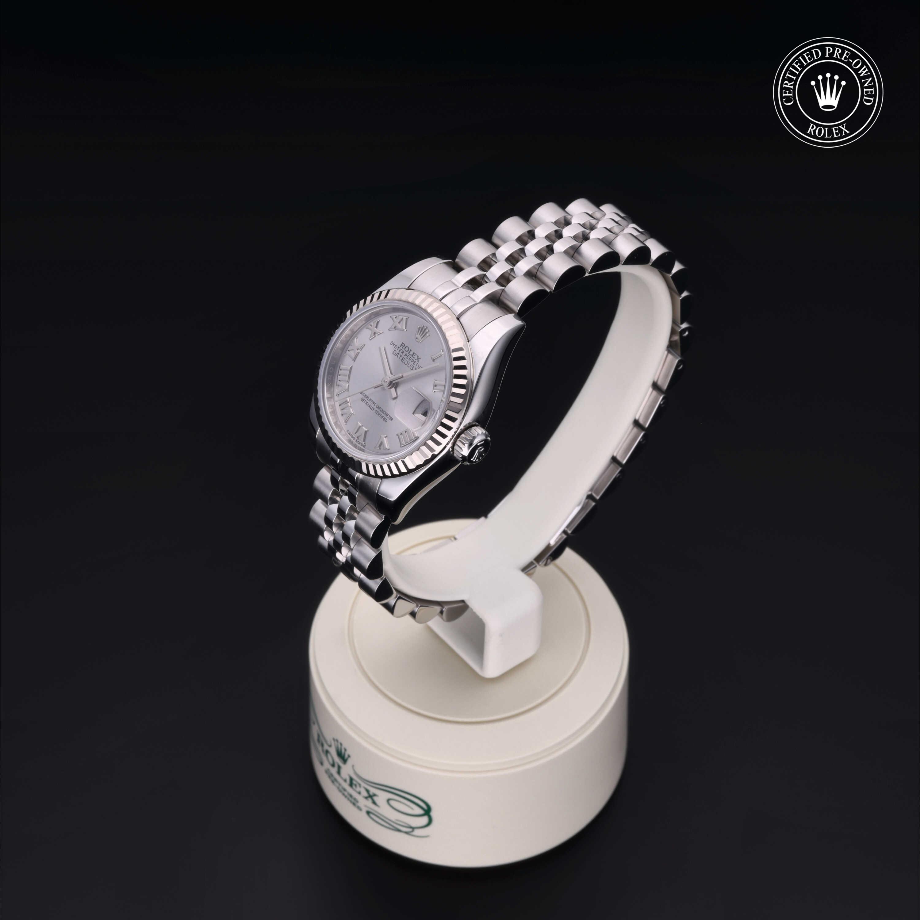 Rolex Certified Pre-Owned Lady-Datejust 26 Rhodium Dial Watch 26mm - M179174-0091 - Image 3