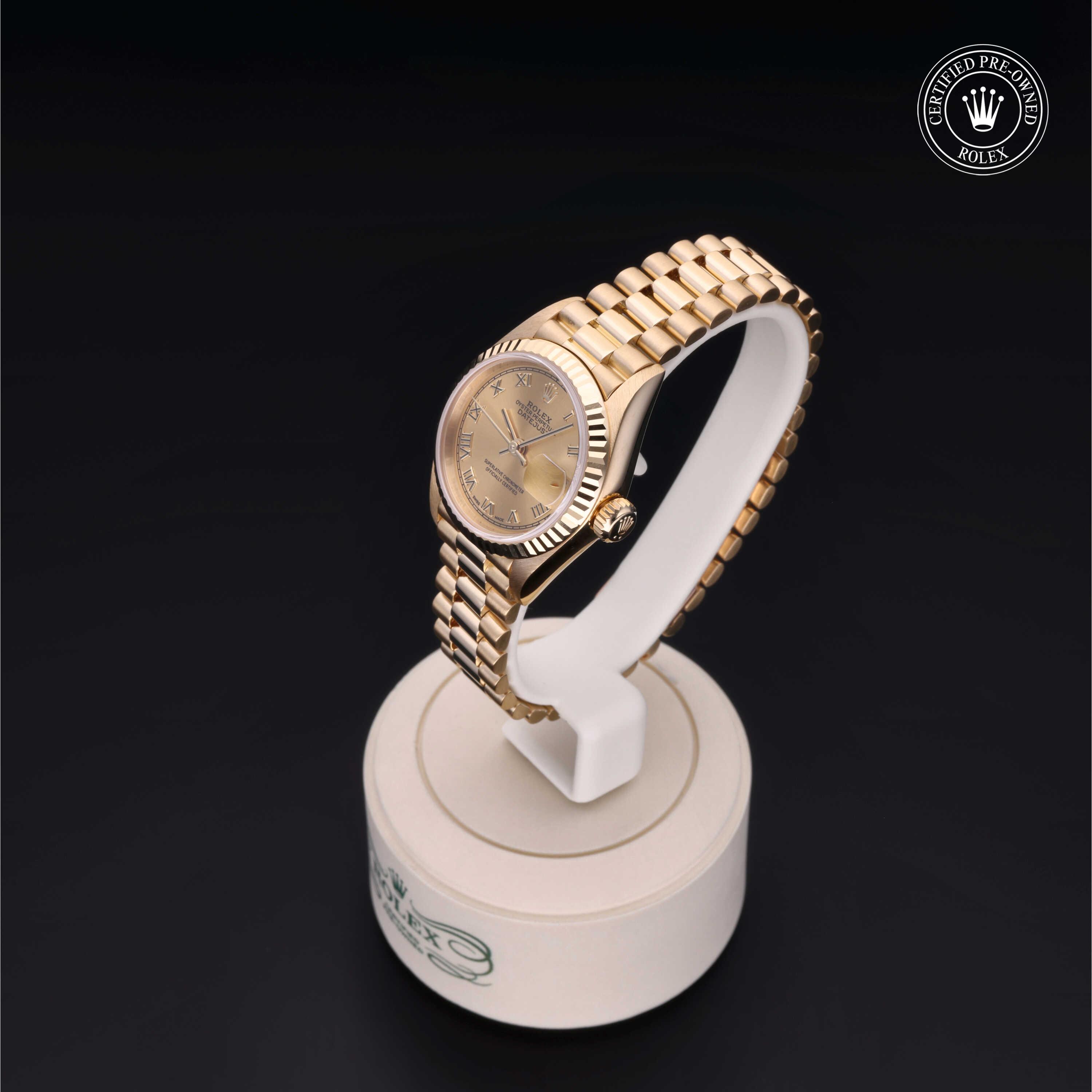 Rolex Certified Pre-Owned Oyster Perpetual Lady-Datejust 26 Champagne Dial Watch 26mm - 69178 - Image 3