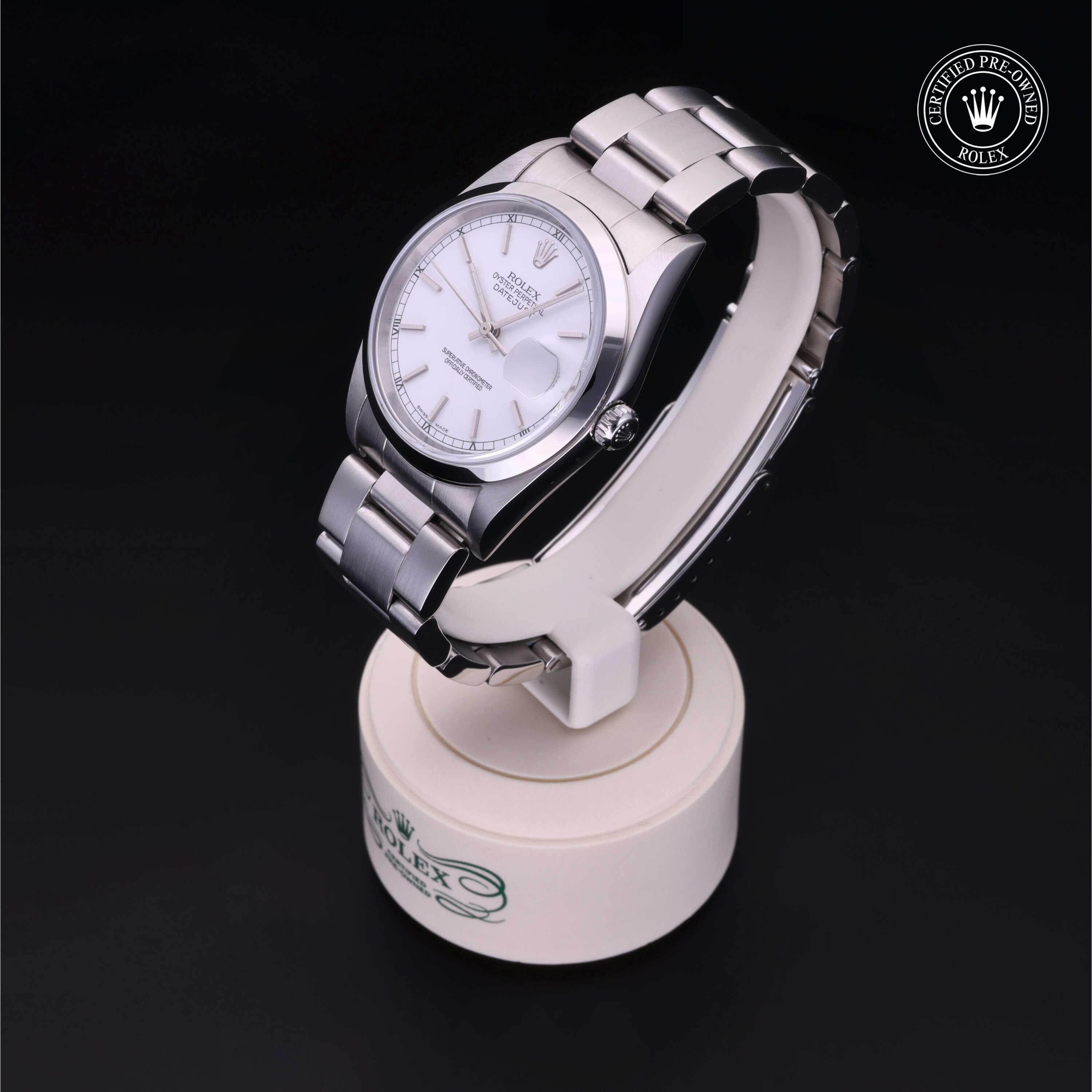 Rolex Certified Pre-Owned Oyster Perpetual Datejust 36 White Dial Watch 36mm - M16200-0032 - Image 3