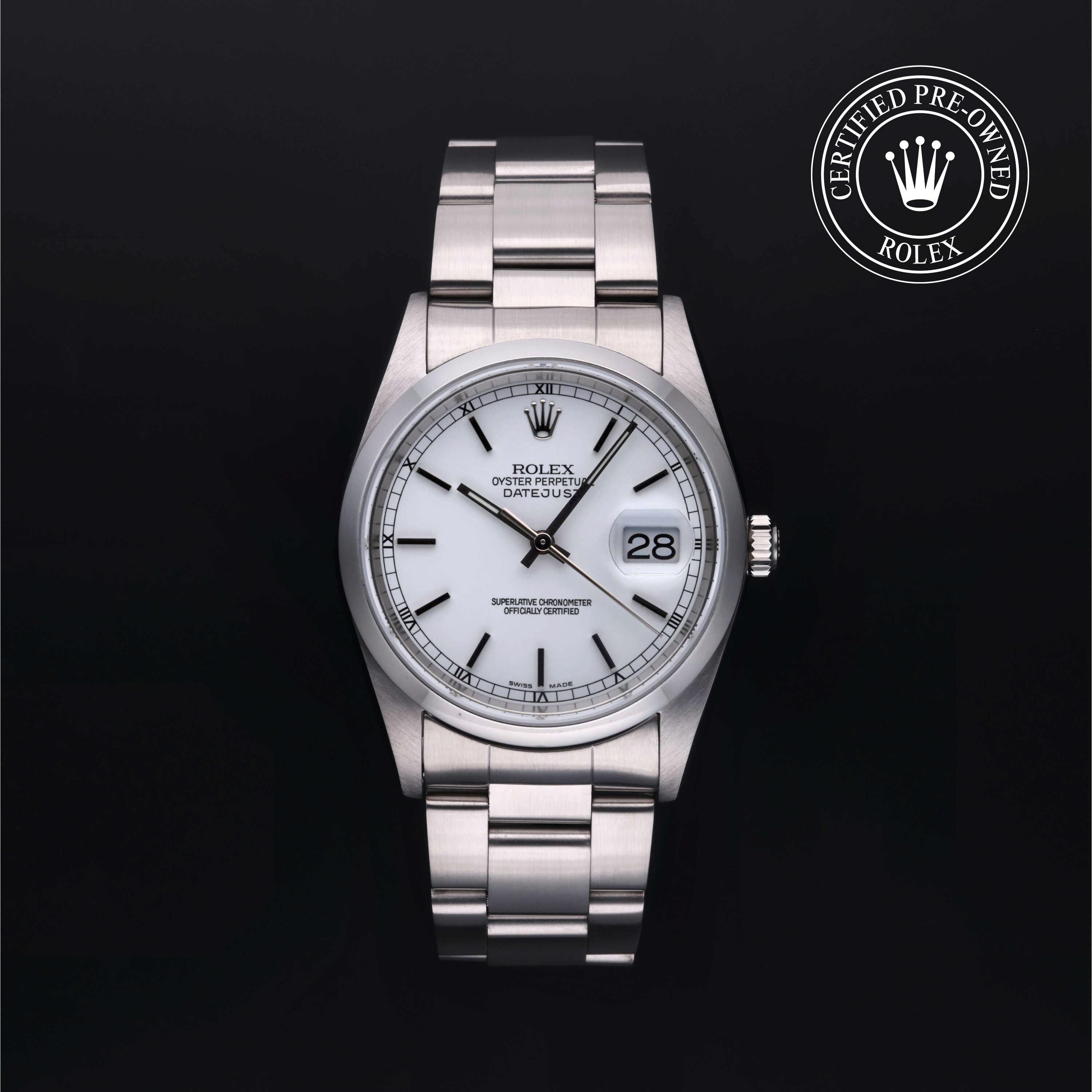 Rolex Certified Pre-Owned Oyster Perpetual Datejust 36 White Dial Watch 36mm - M16200-0032 - Image 1