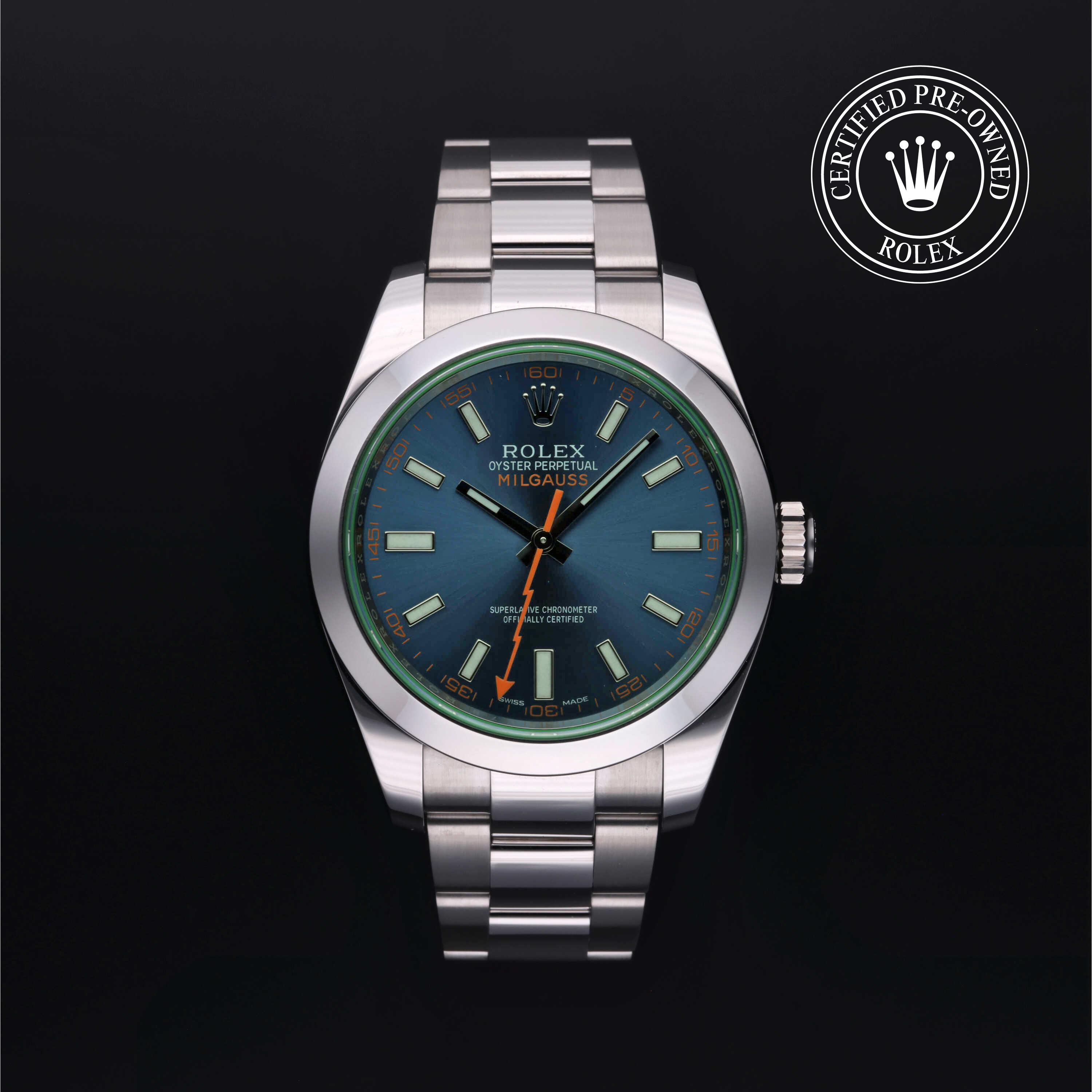 Rolex Certified Pre-Owned Milgauss Z-Blue Dial Watch 40mm - M116400GV-0002 - Image 1