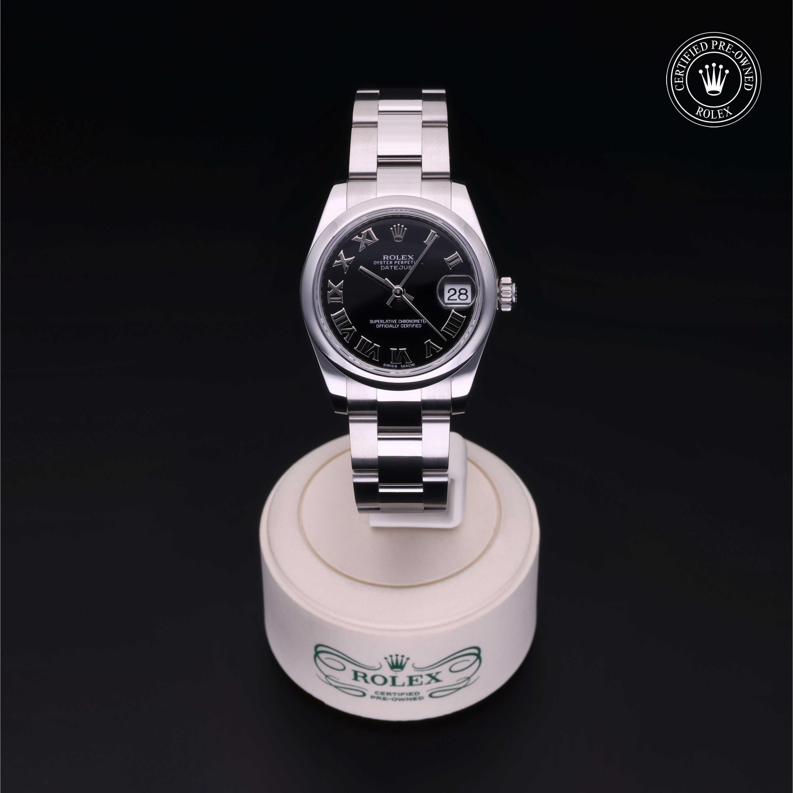 Rolex Certified Pre-Owned Datejust 31 Black Dial Watch 31mm - M178240-0034 - Image 2
