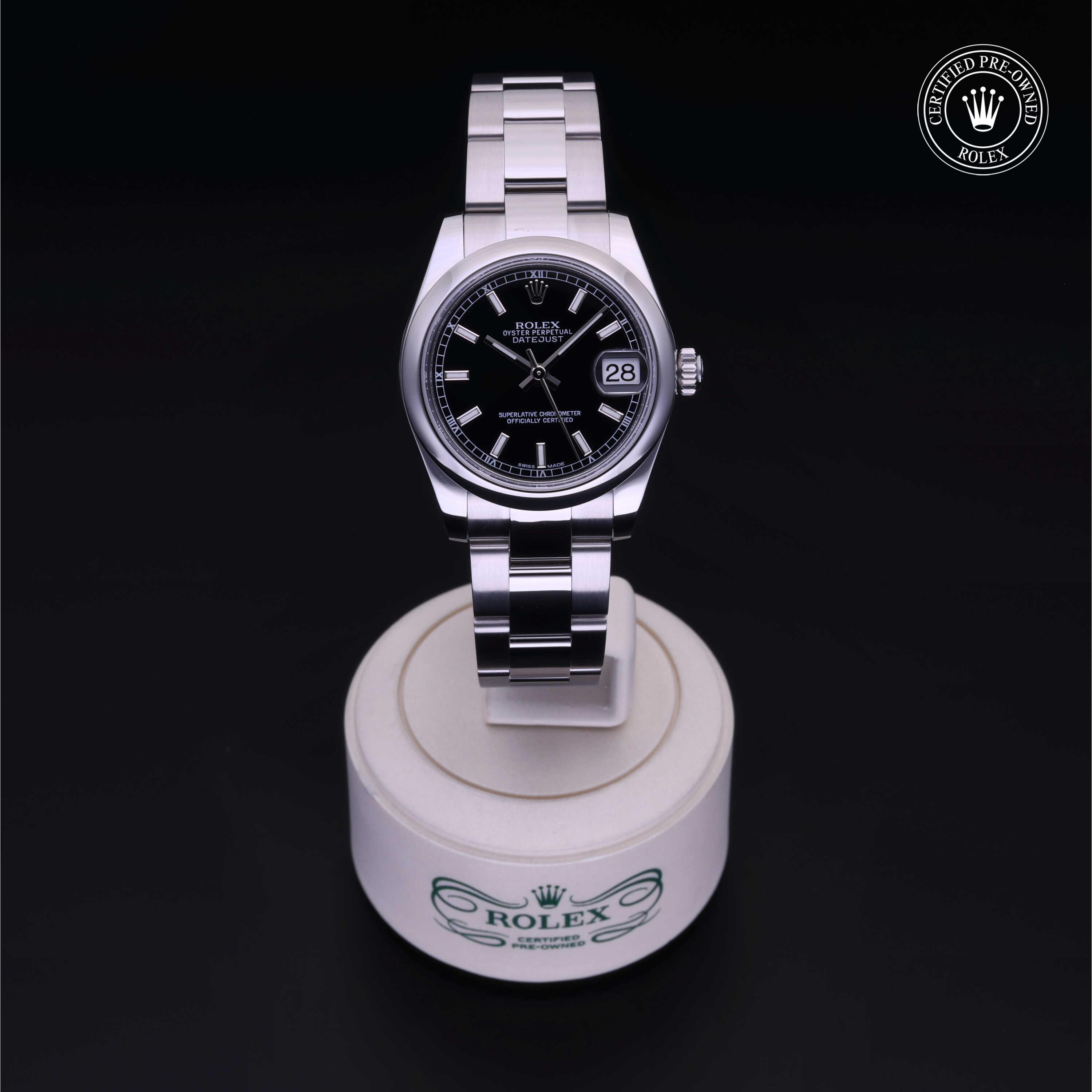 Rolex Certified Pre-Owned Datejust 31 Black Dial Watch 31mm - M178240-0016 - Image 2