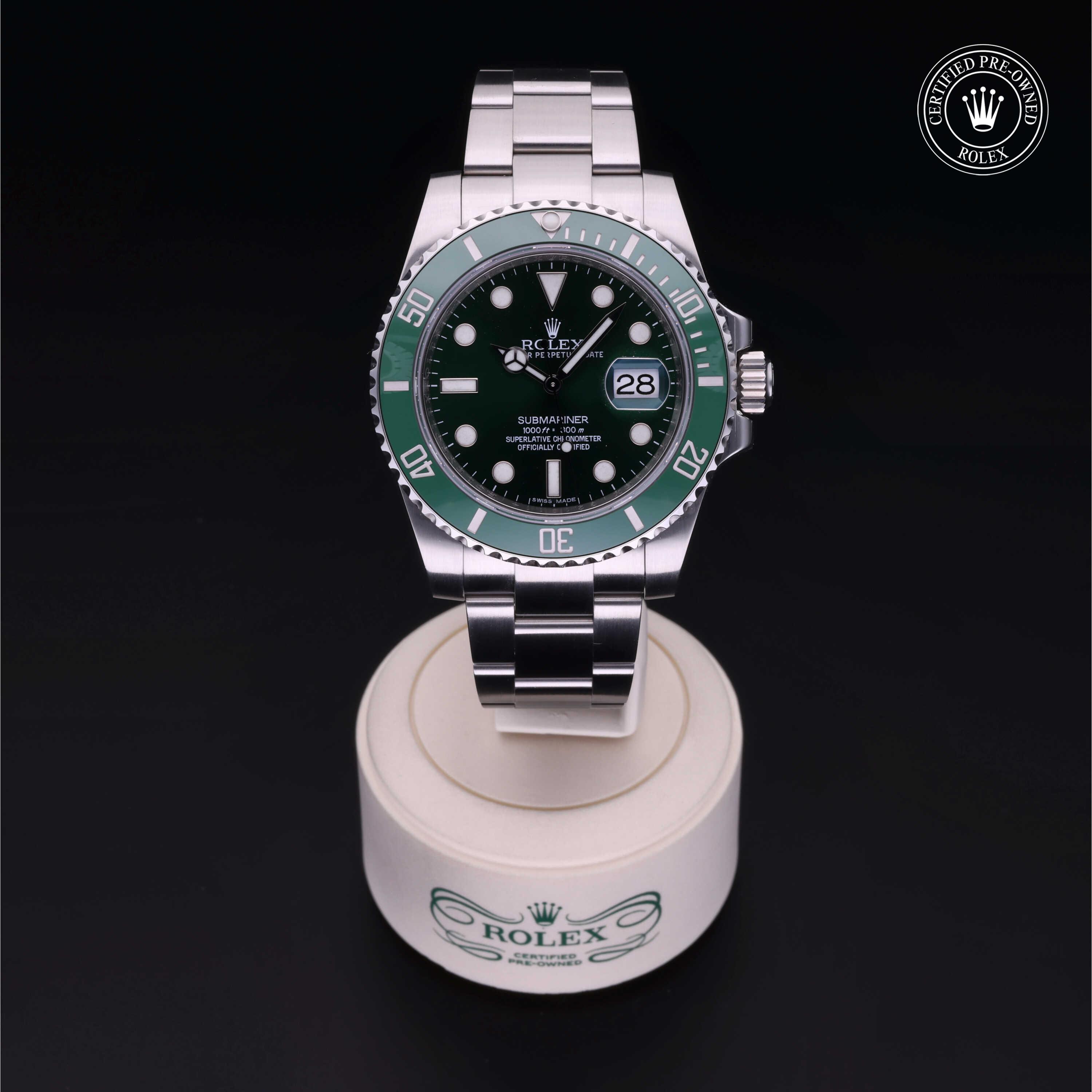 Rolex Certified Pre-Owned Submariner Date Green Dial Watch 40mm - M116610LV-0002/G219114 - Image 2