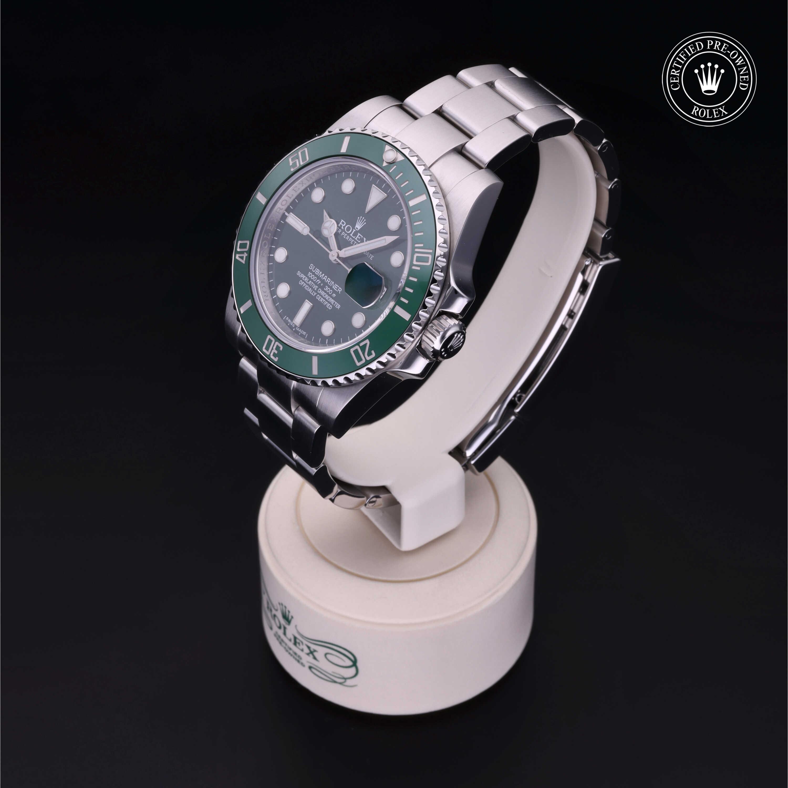 Rolex Certified Pre-Owned Submariner Date Green Dial Watch 40mm - M116610LV-0002/G219114 - Image 3