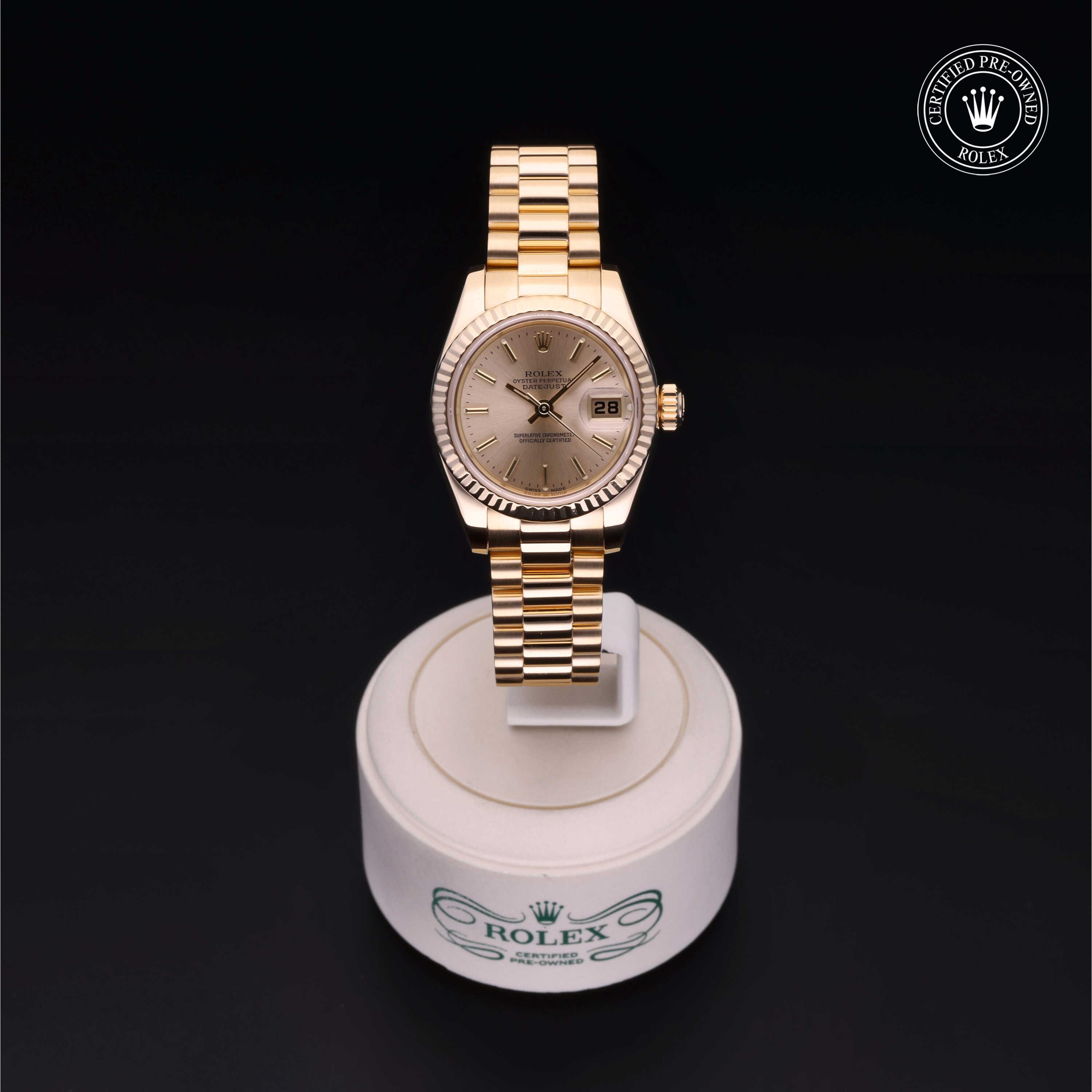 Rolex Certified Pre-Owned Oyster Perpetual Lady-Datejust 26 Metallic Champagne Dial 26mm - M179178B83138 - Image 2