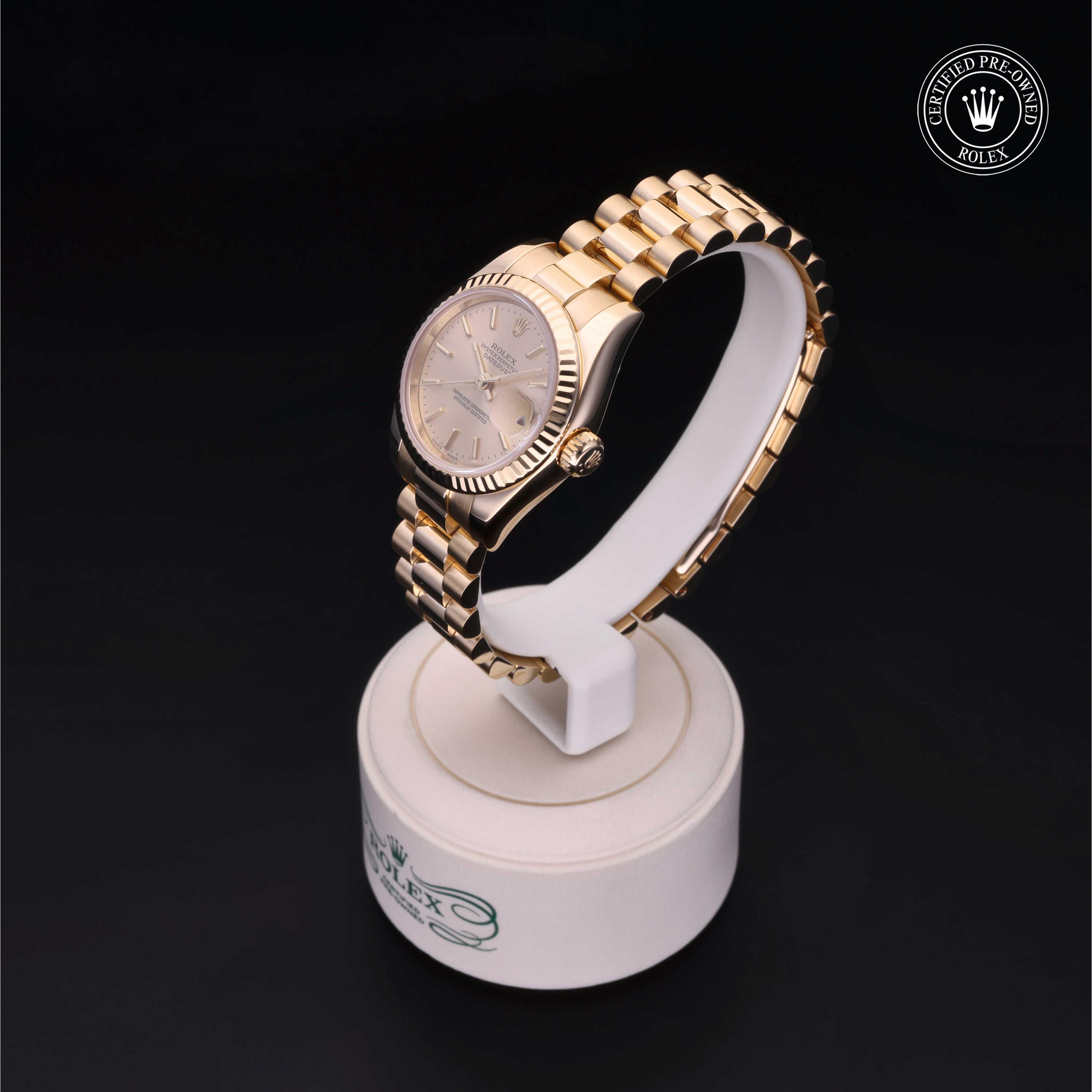 Rolex Certified Pre-Owned Oyster Perpetual Lady-Datejust 26 Metallic Champagne Dial 26mm - M179178B83138 - Image 3
