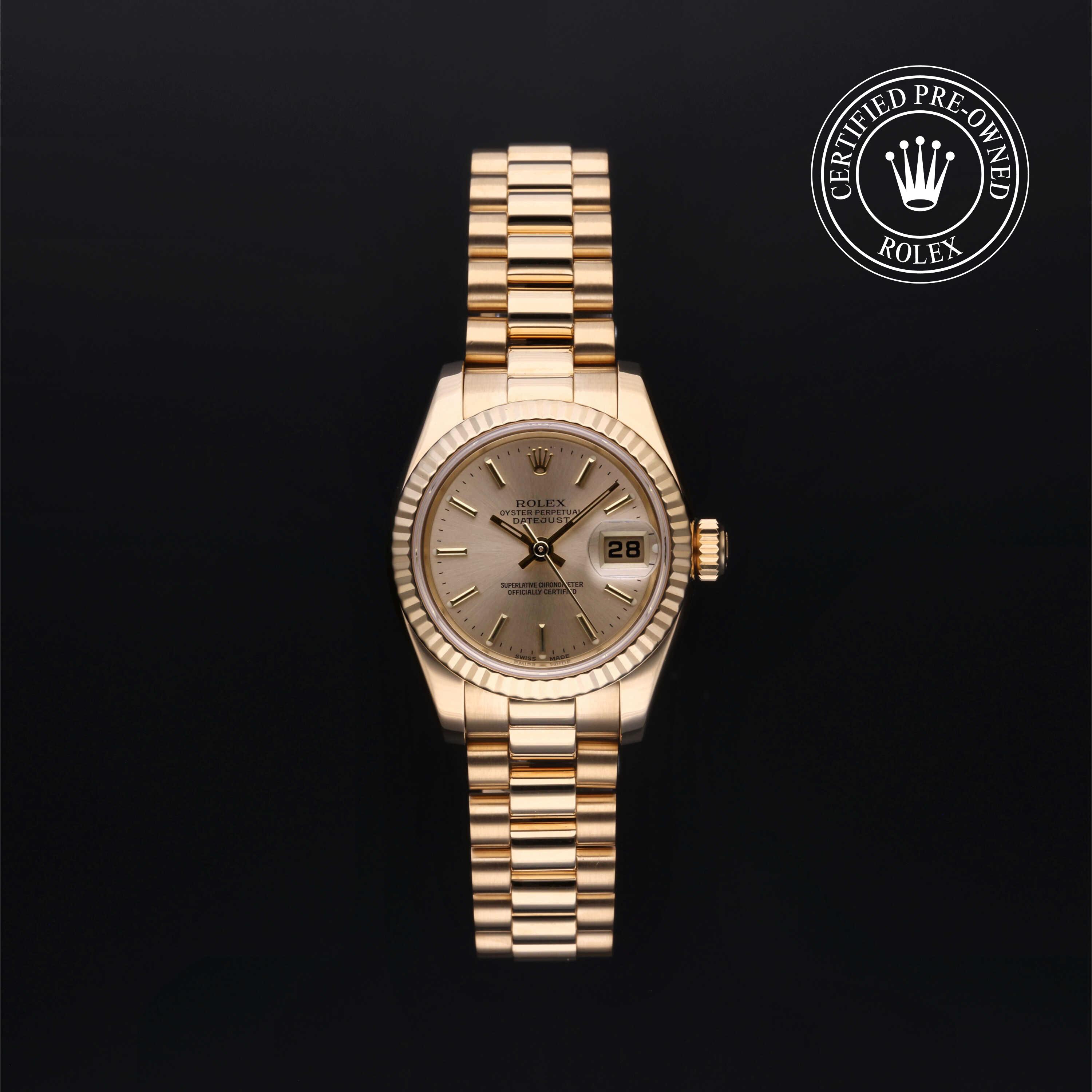 Rolex Certified Pre-Owned Oyster Perpetual Lady-Datejust 26 Metallic Champagne Dial 26mm - M179178B83138 - Image 1