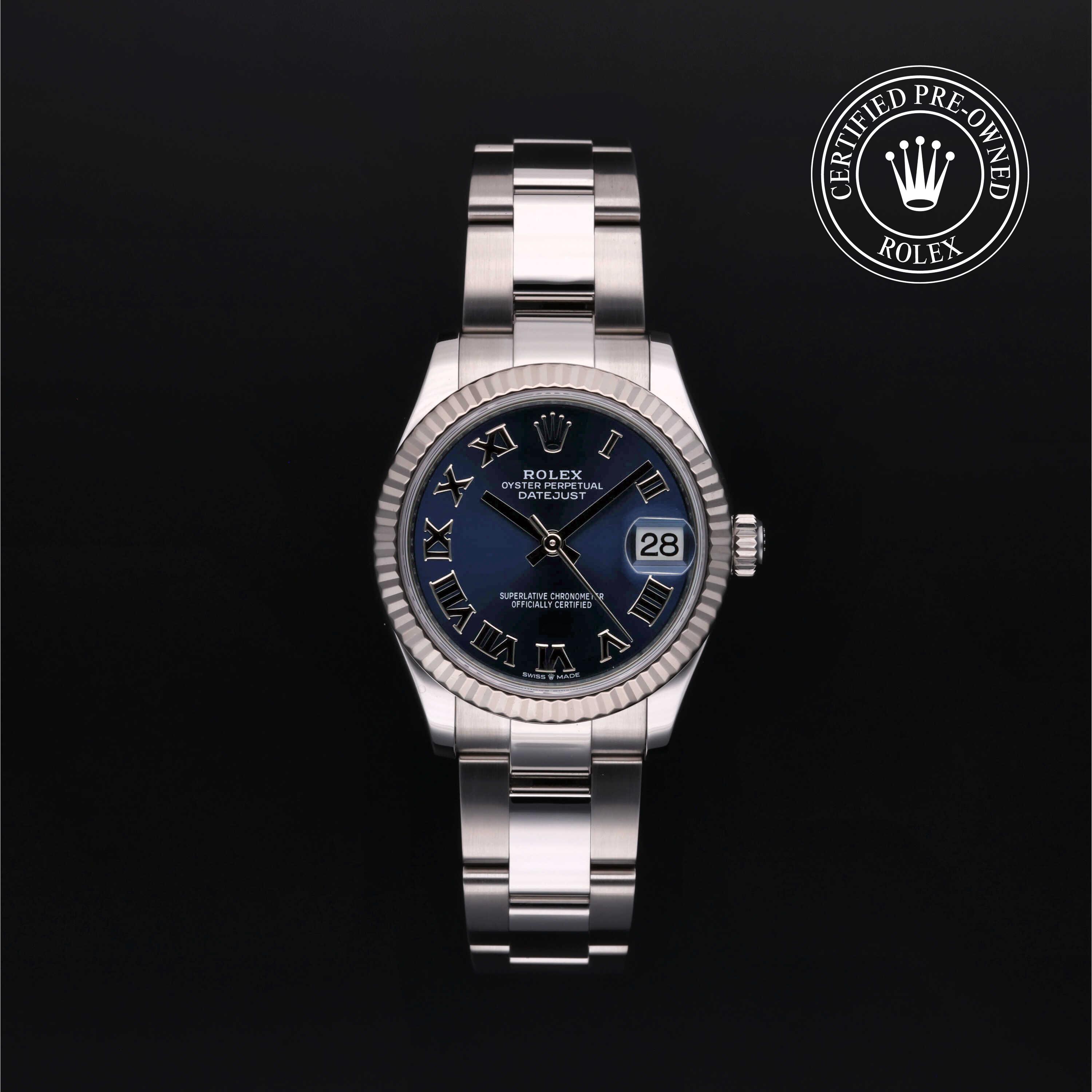 Rolex Certified Pre-Owned Datejust 31 Blue Dial Watch 31mm - M278274-0033 - Image 1