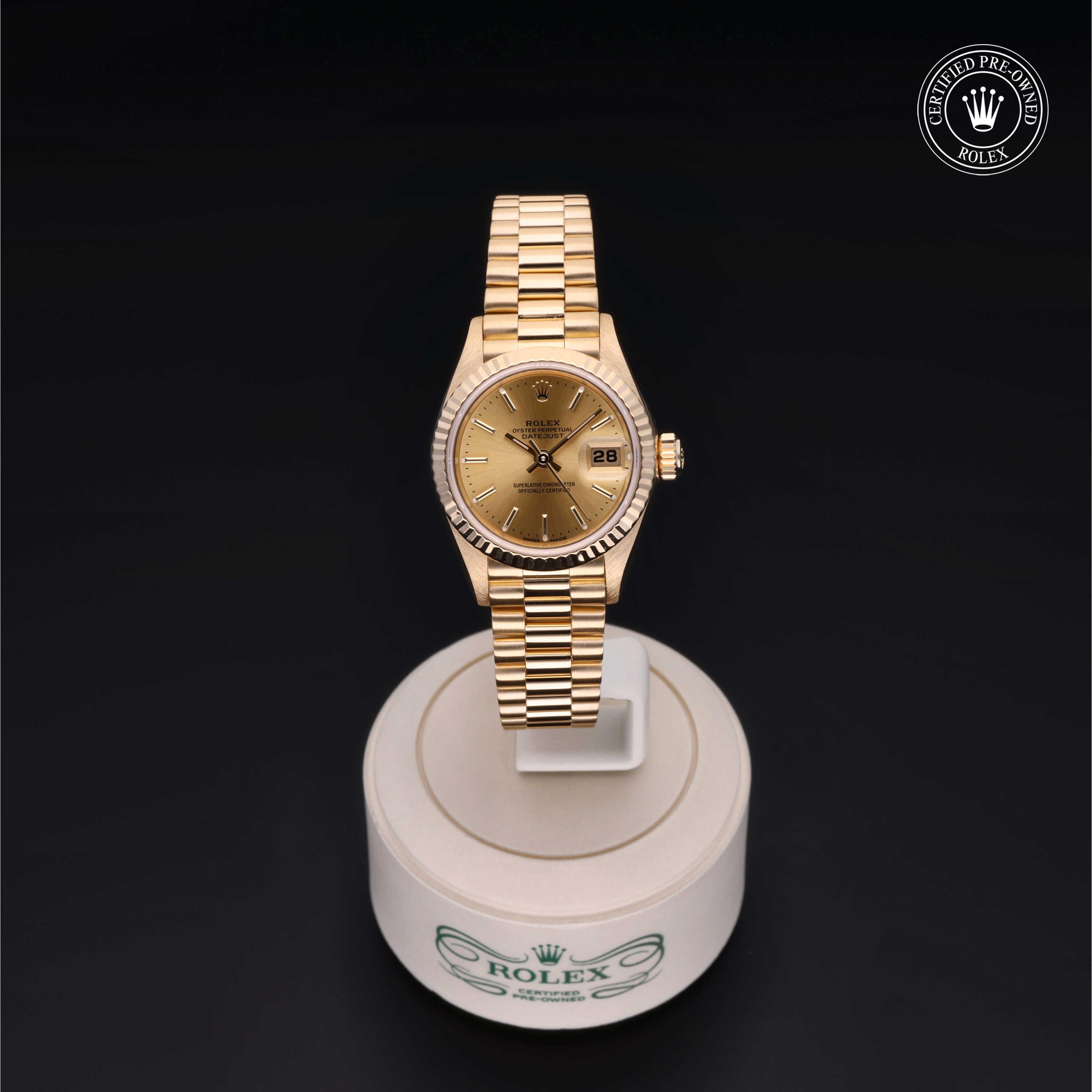 Rolex Certified Pre-Owned Oyster Perpetual Lady-Datejust 26 Champagne Dial Watch 26mm - 69178B8570 - Image 2