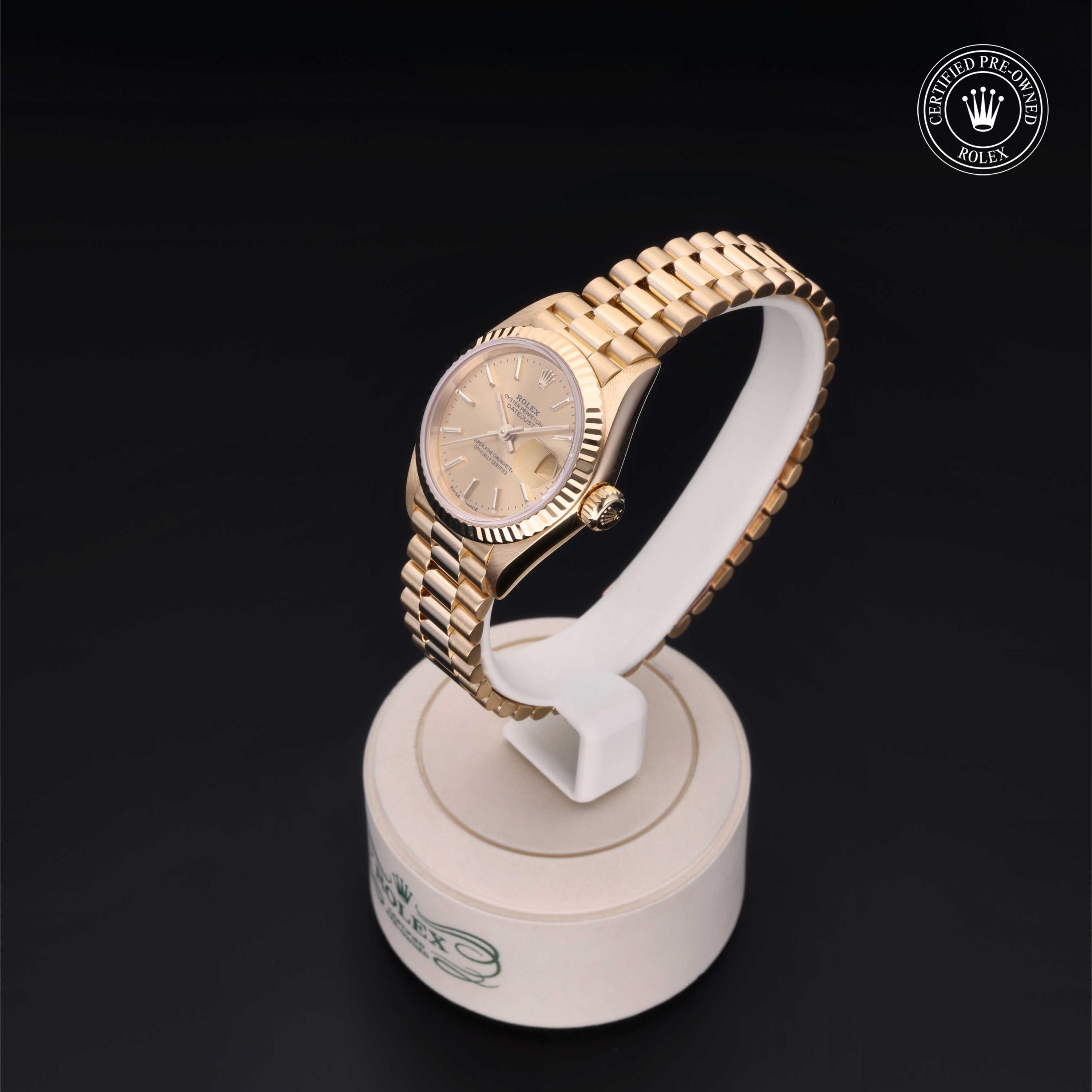 Rolex Certified Pre-Owned Oyster Perpetual Lady-Datejust 26 Champagne Dial Watch 26mm - 69178B8570 - Image 3