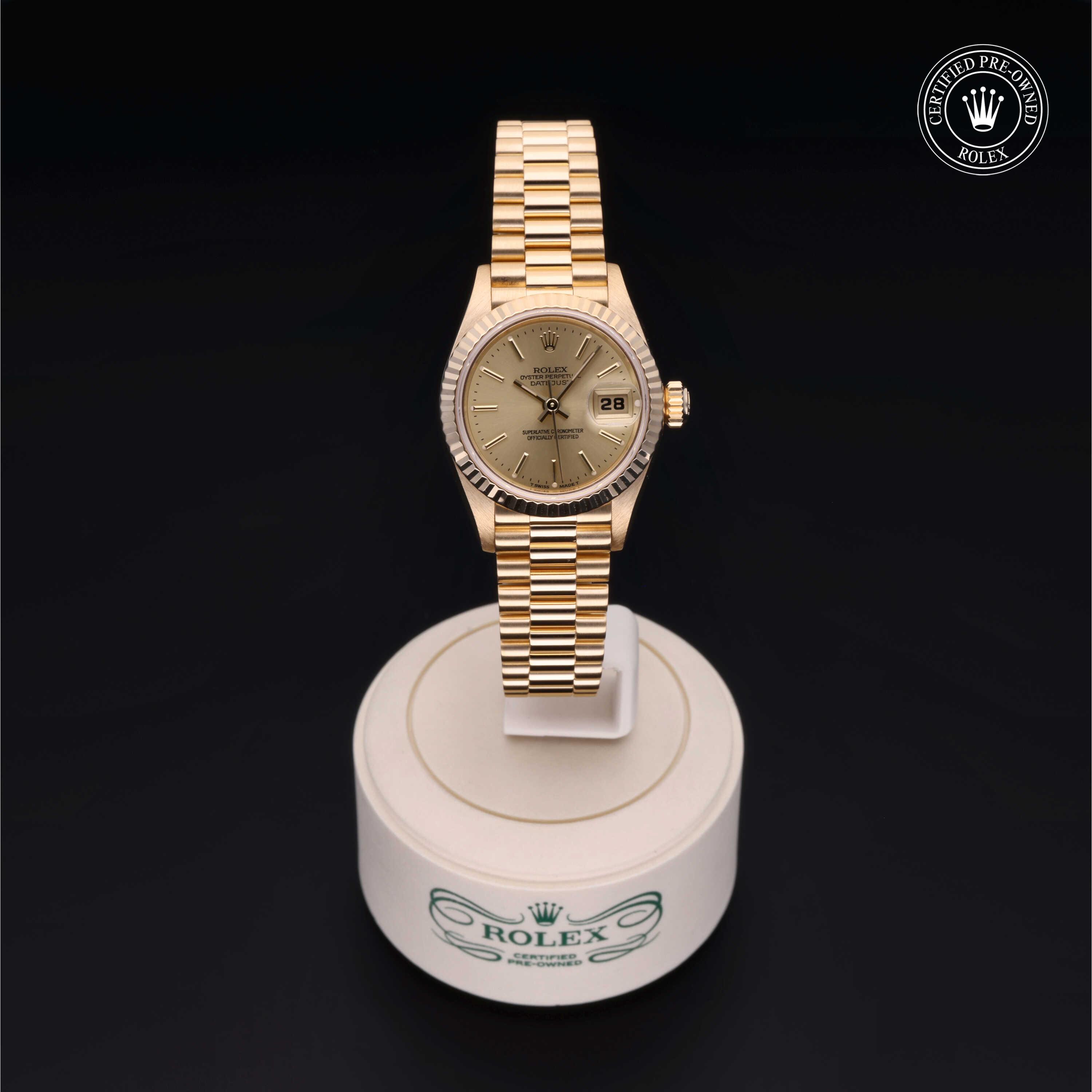 Rolex Certified Pre-Owned Oyster Perpetual Lady-Datejust 26 Champagne Dial Watch 26mm - 69178B8570 - Image 2