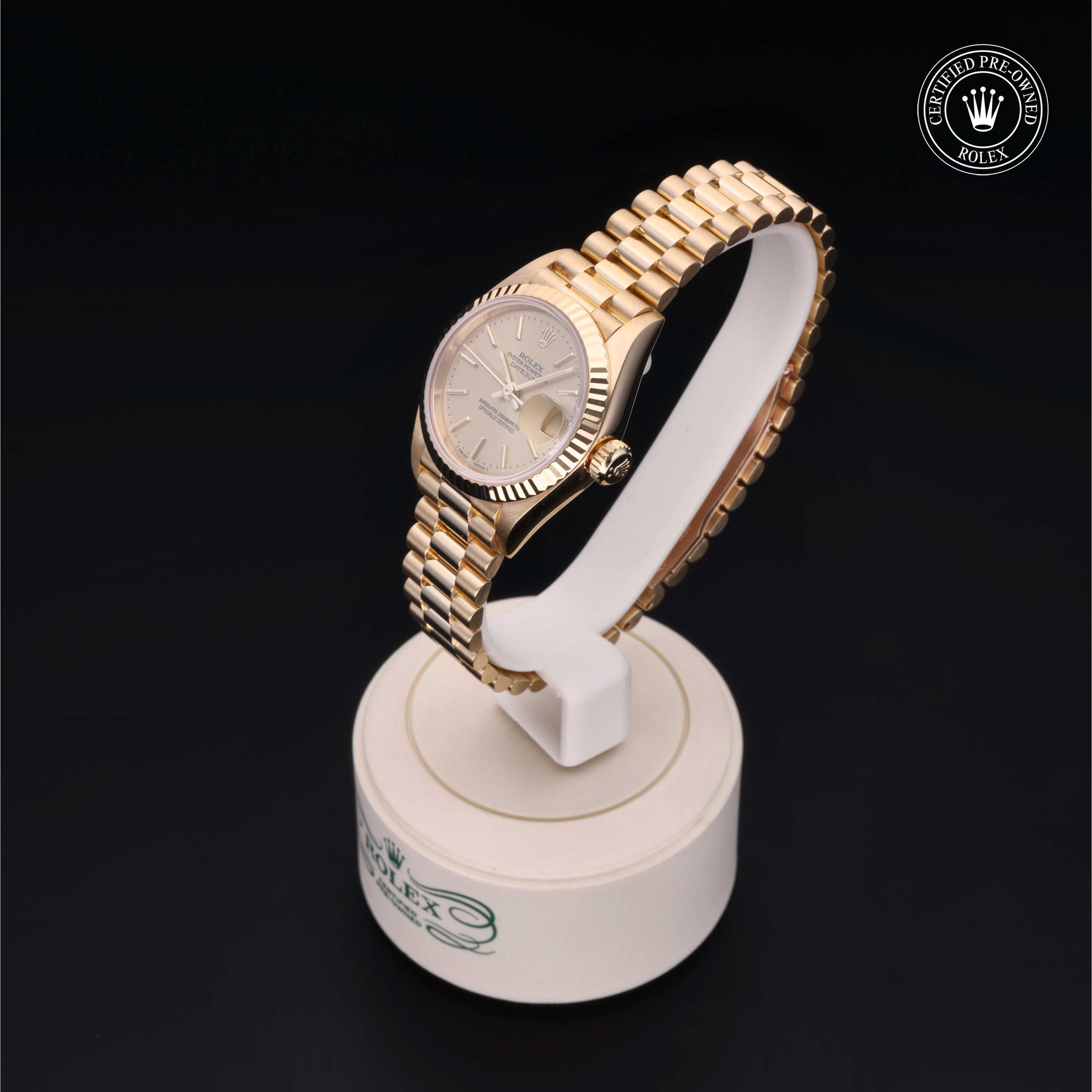 Rolex Certified Pre-Owned Oyster Perpetual Lady-Datejust 26 Champagne Dial Watch 26mm - 69178B8570 - Image 3