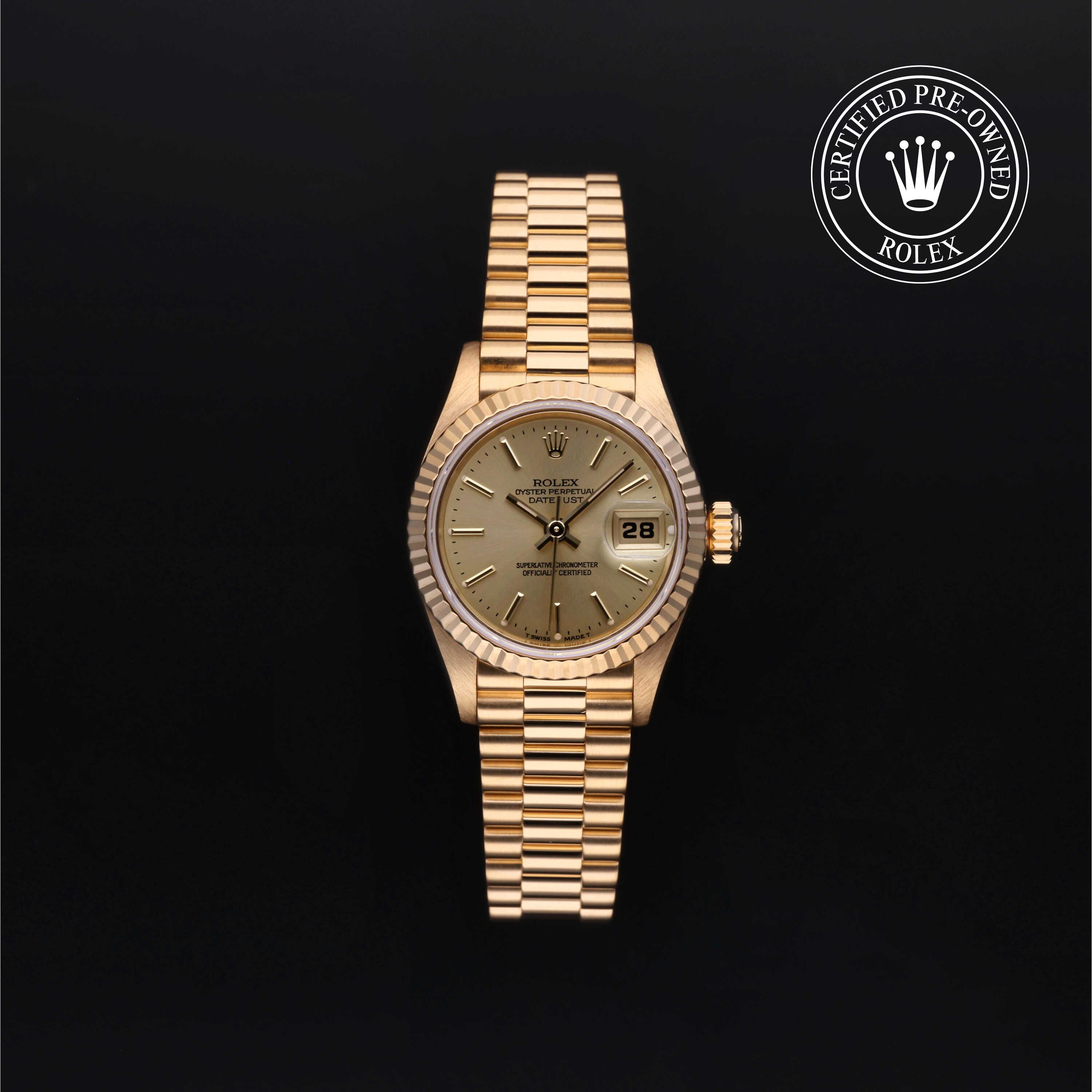 Rolex Certified Pre-Owned Oyster Perpetual Lady-Datejust 26 Champagne Dial Watch 26mm - 69178B8570