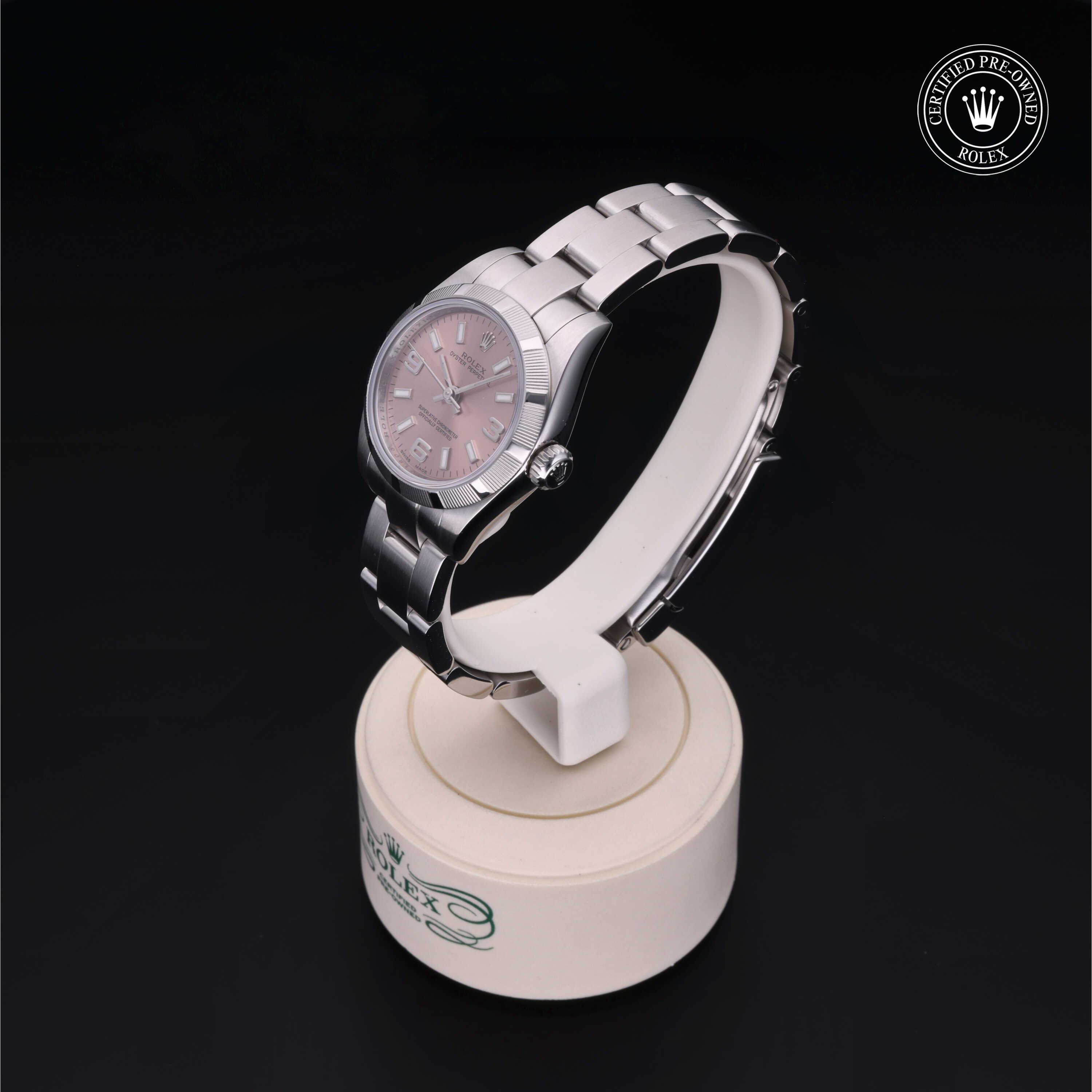 Rolex Certified Pre-Owned Oyster Perpetual 26 Pink Dial Watch 26mm - M176210-0010 - Image 3