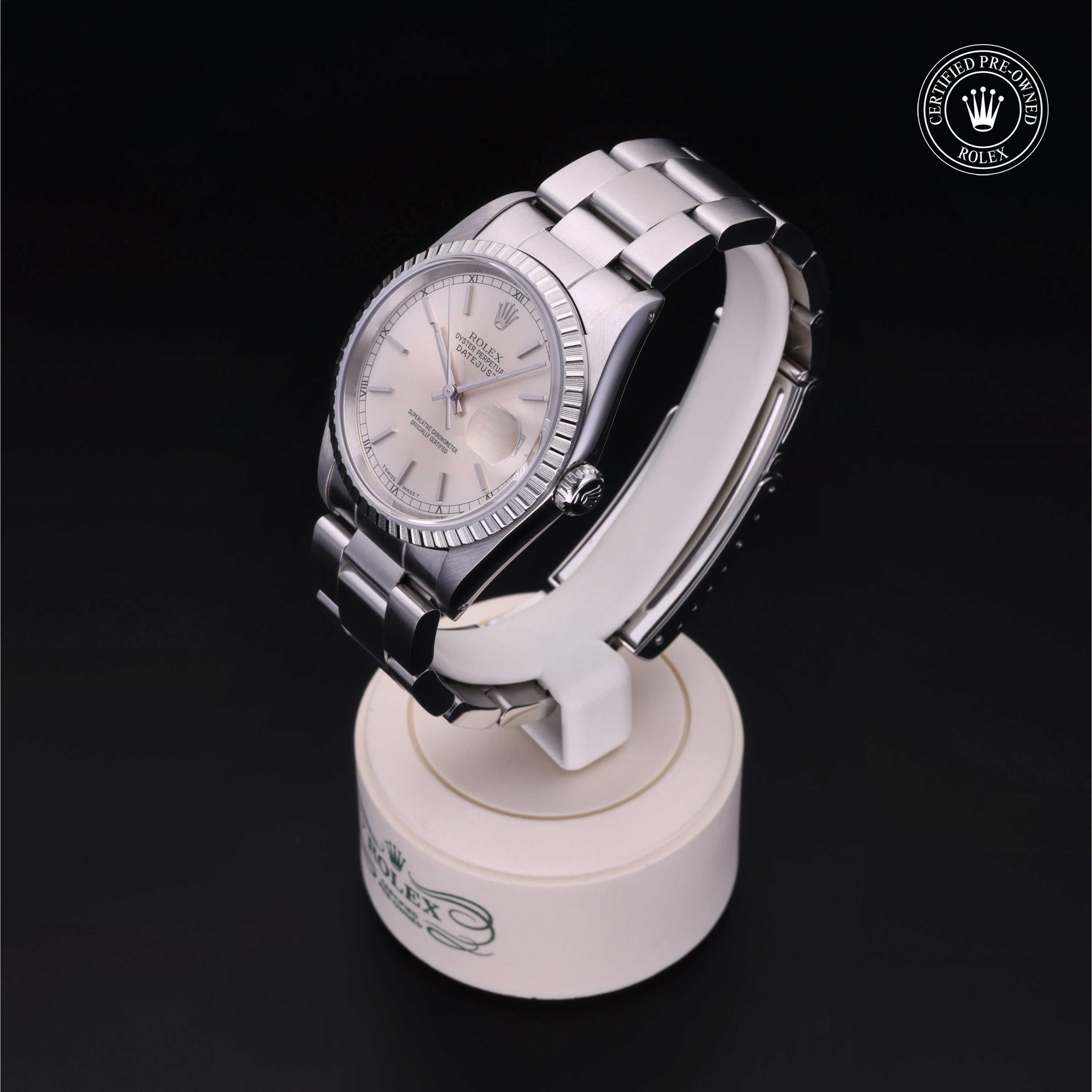 Rolex Certified Pre-Owned Oyster Perpetual Datejust 36 Silver Dial Watch 36mm - M16220-0024 - Image 3