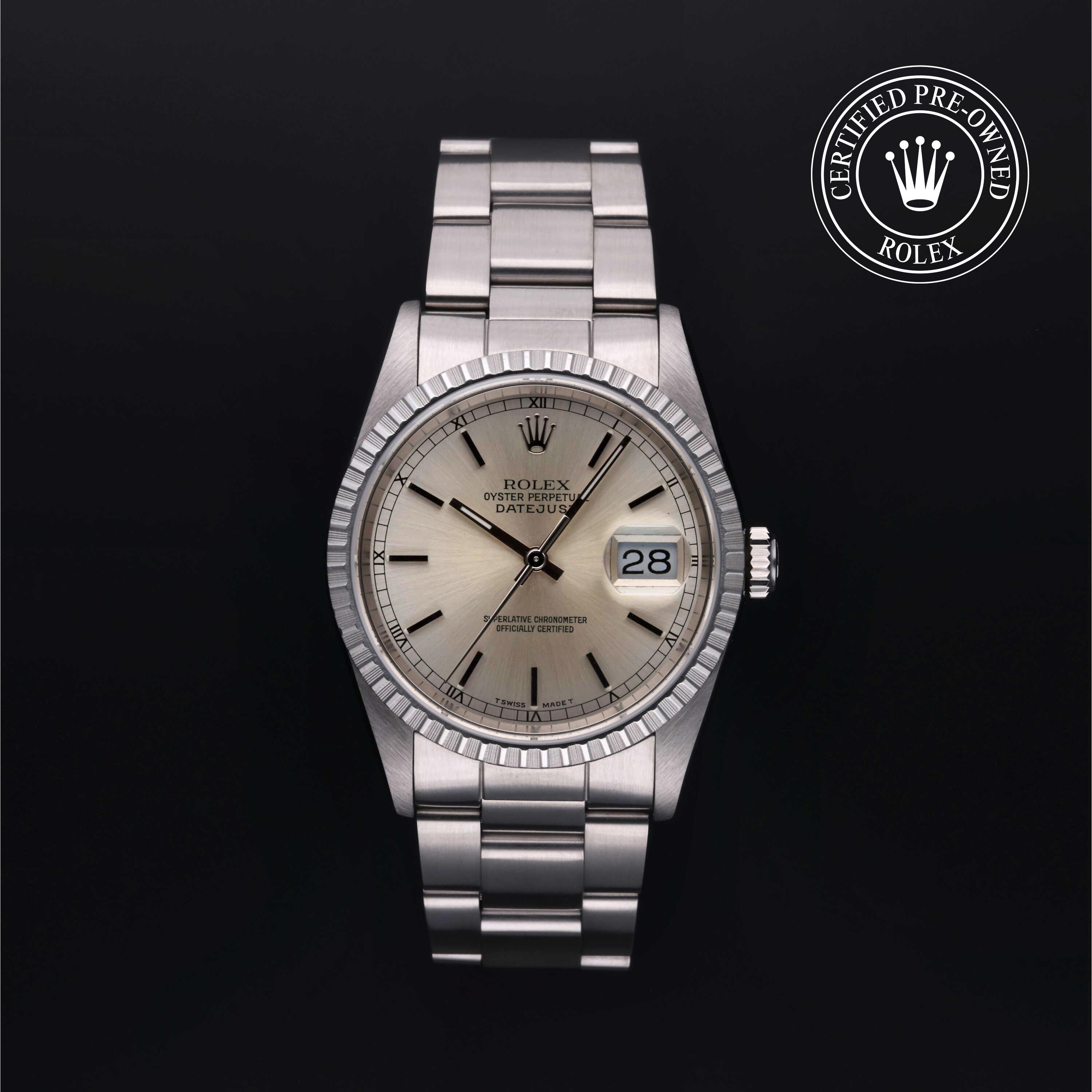 Rolex Certified Pre-Owned Oyster Perpetual Datejust 36 Silver Dial Watch 36mm - M16220-0024 - Image 1