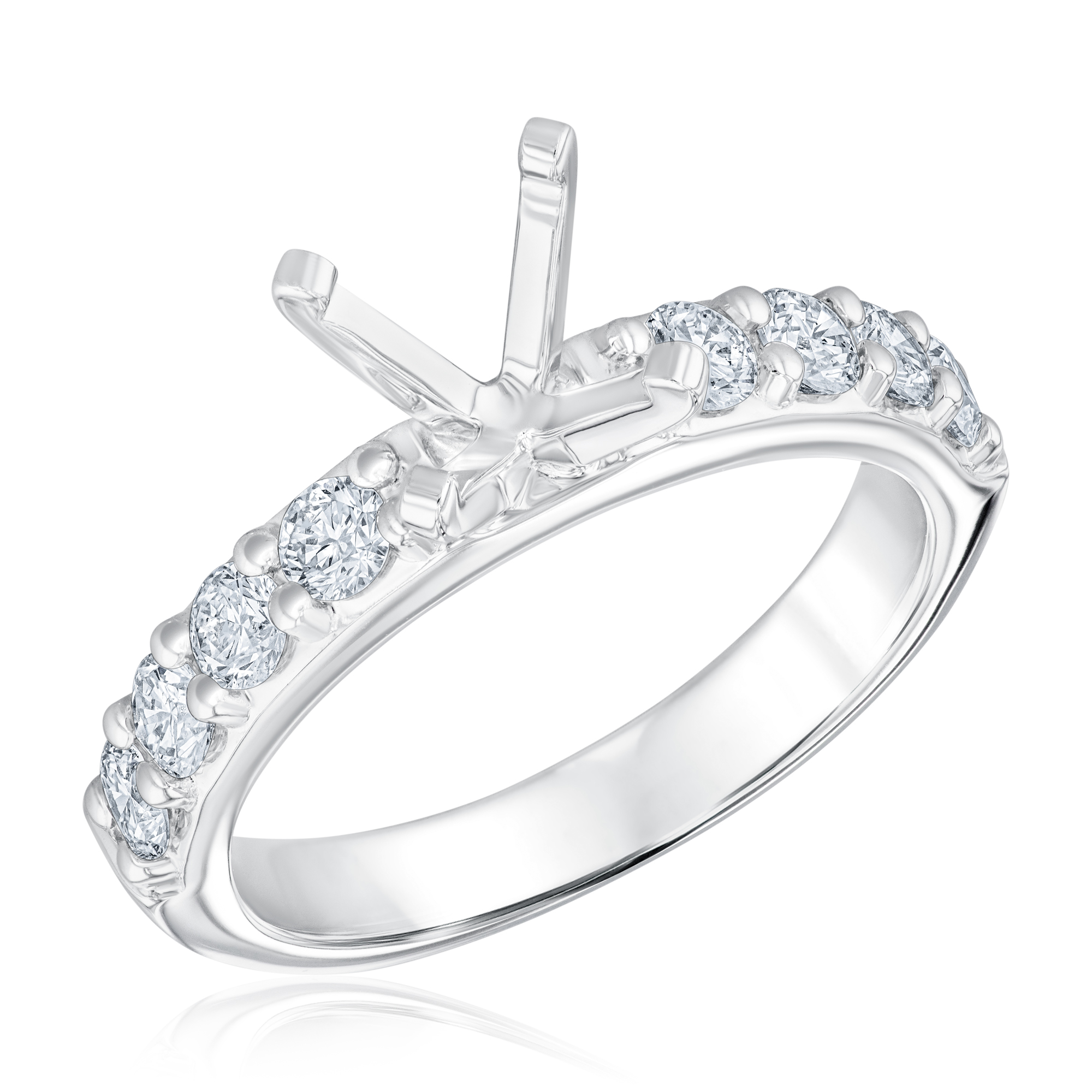 3/4ctw Diamond White Gold Engagement Ring Setting | Design Collec