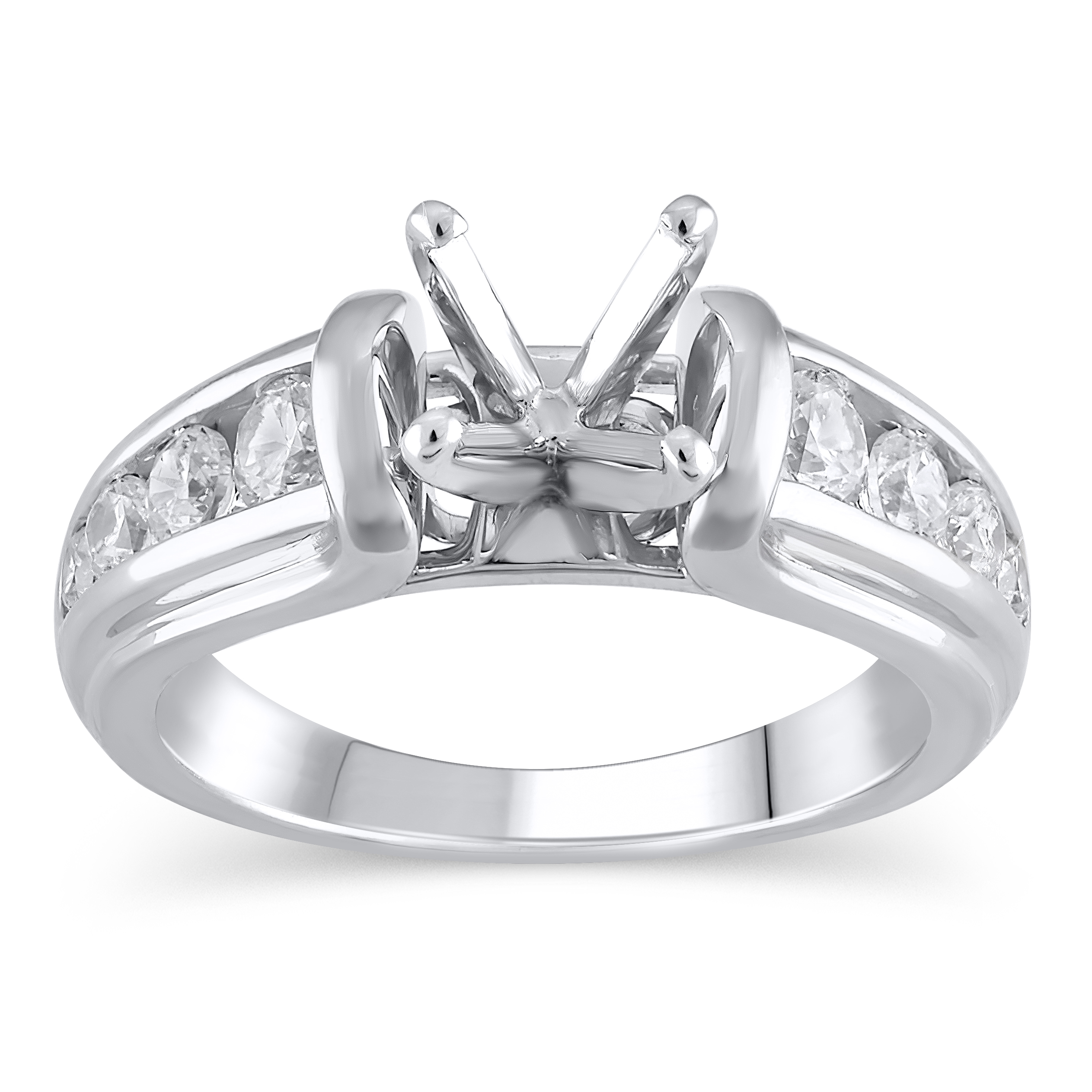 5/8ctw Diamond White Gold Engagement Ring Setting | Design Collec