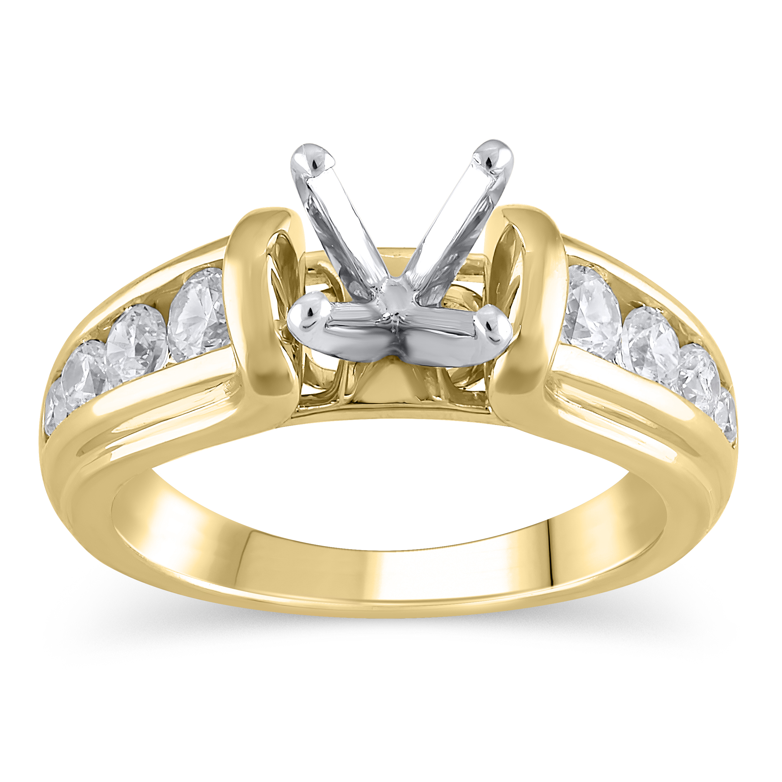 5/8ctw Diamond Yellow Gold Engagement Ring Setting | Design Collection | Size 9