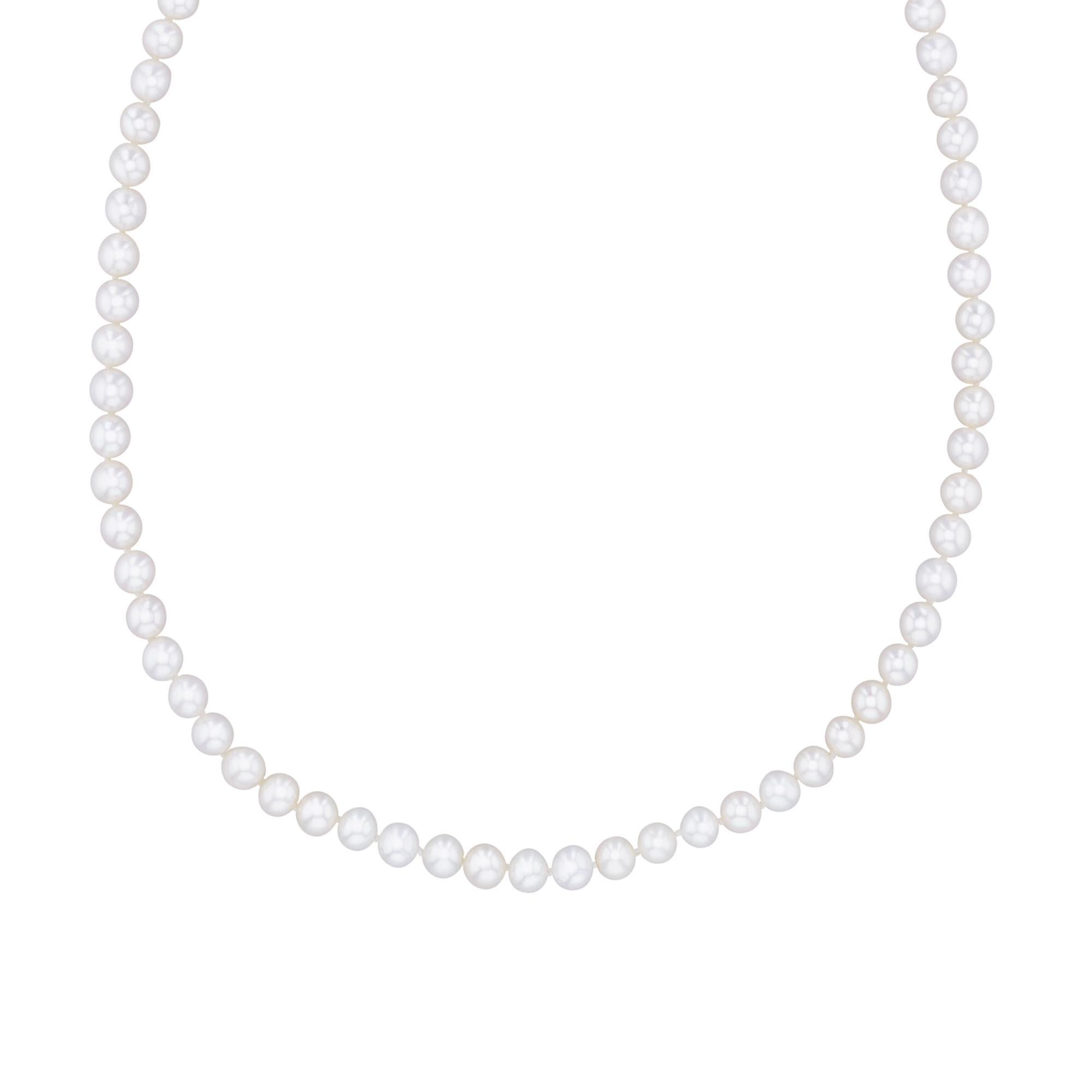 6-7mm Freshwater Cultured Pearl Strand Necklace, 18 Inches