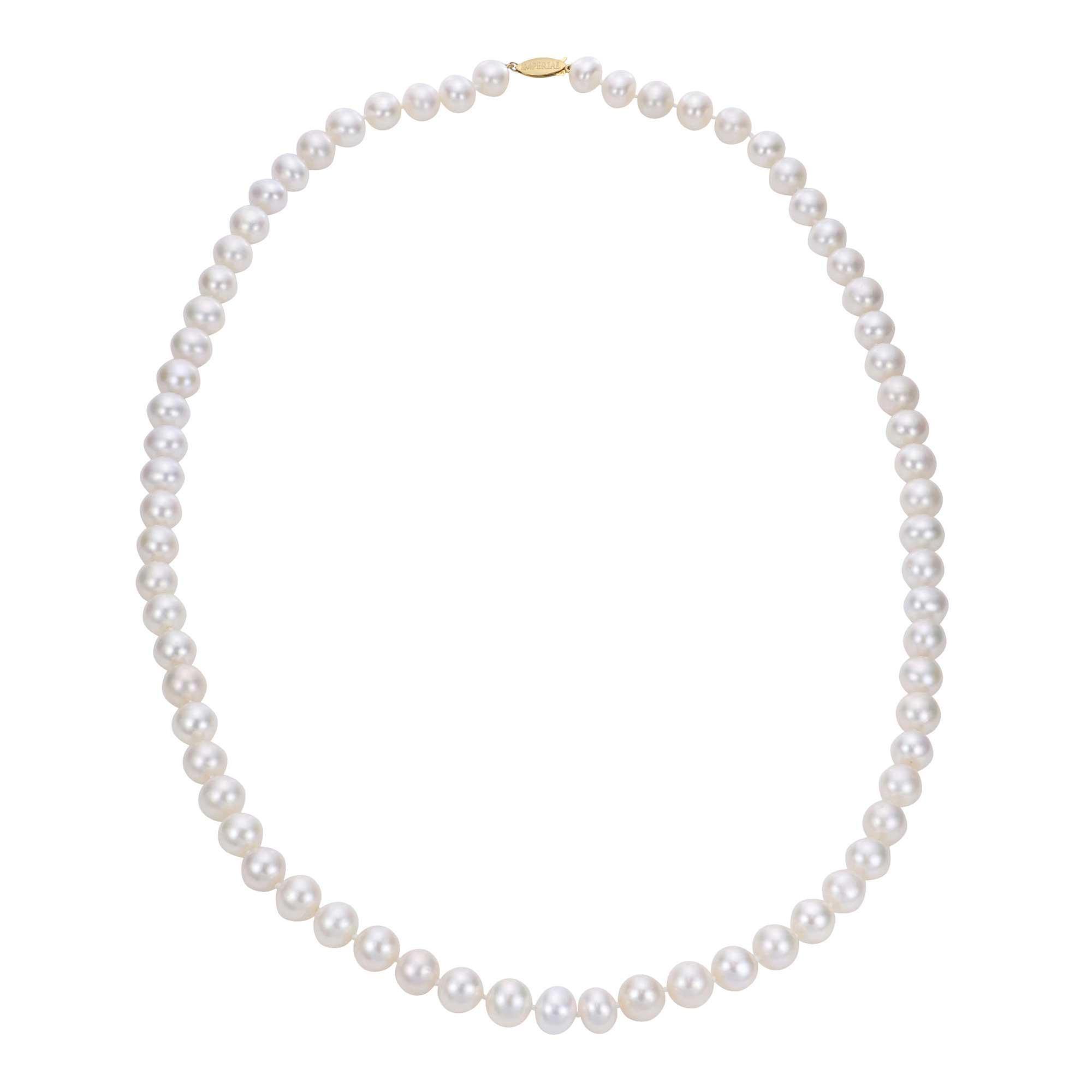 8-9mm Freshwater Cultured Pearl Strand Necklace, 24 Inches