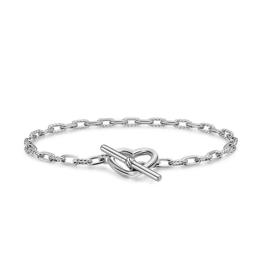 David Yurman  DY Madison Heart Toggle Chain Bracelet in Sterling Silver  3mm - Small