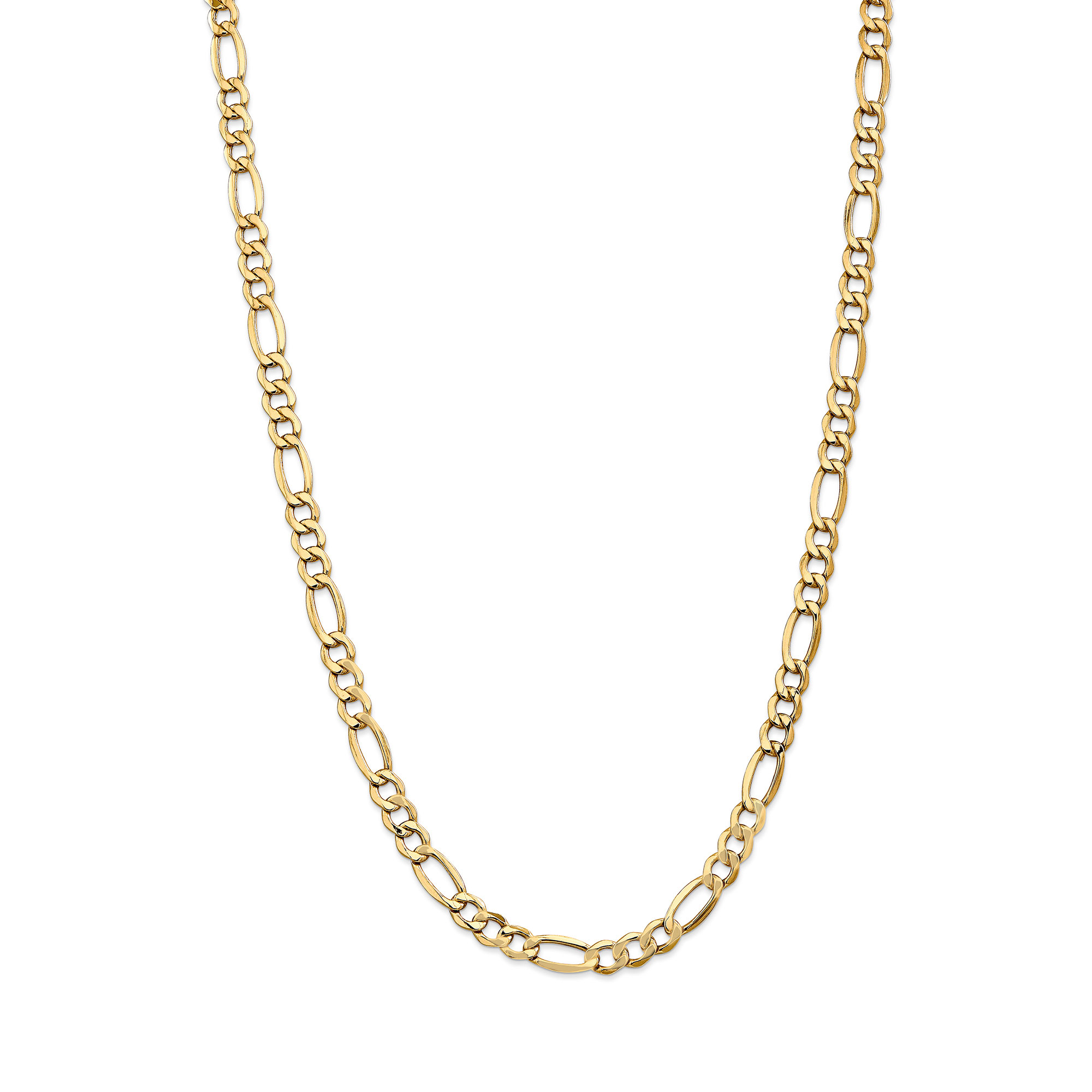 REEDS 14K Yellow Gold 73mm Figaro Chain Necklace - 24 Inches 4100$