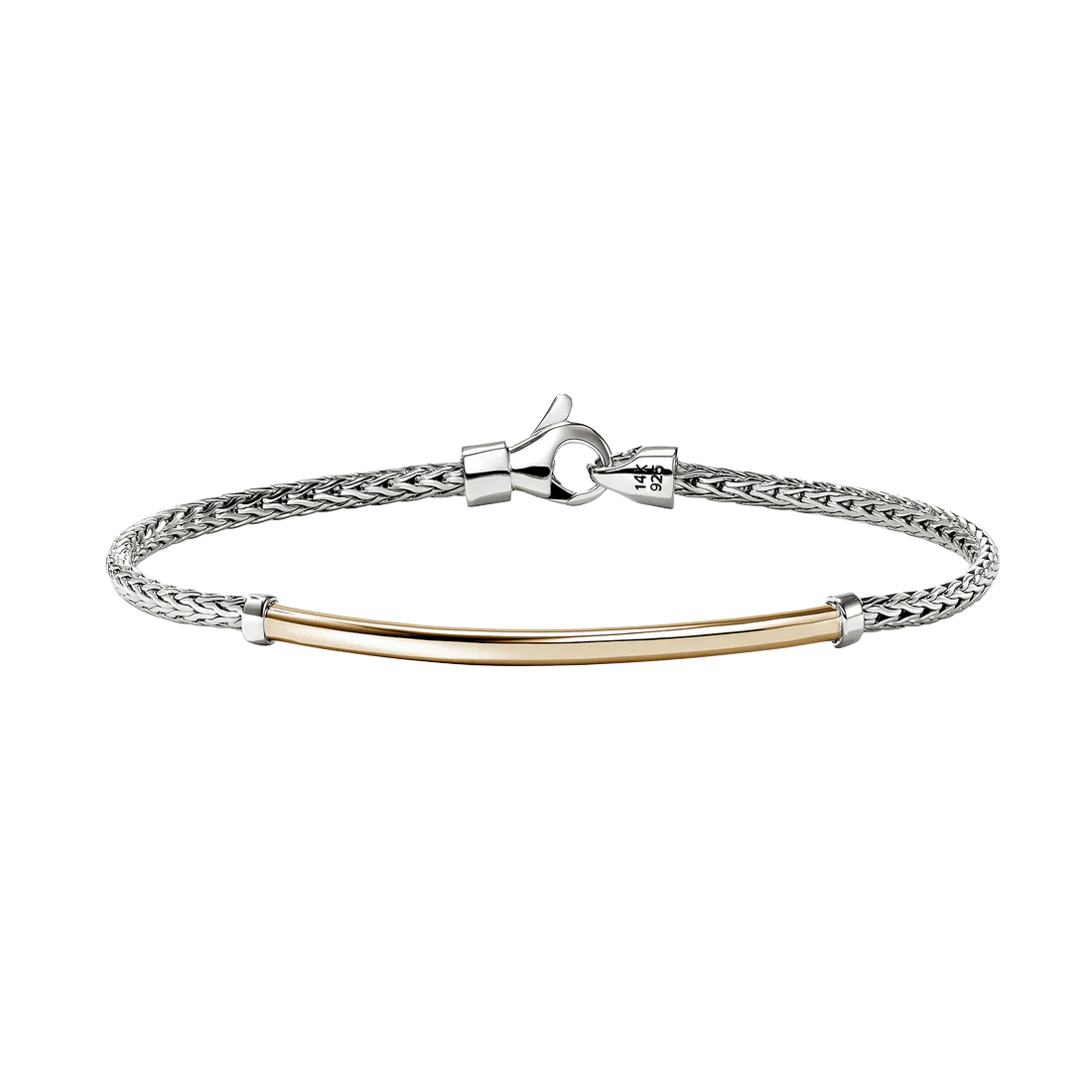 John Hardy  Essentials Two-Tone Sterling Silver and 14k Yellow Gold Bracelet - Small