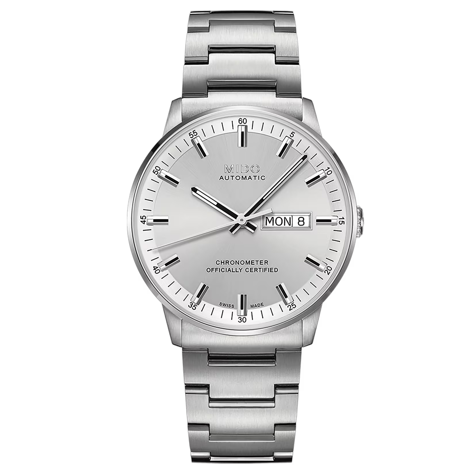 Mido  Commander Chronometer Silver Dial Stainless Steel Watch 40mm  M0214311103100