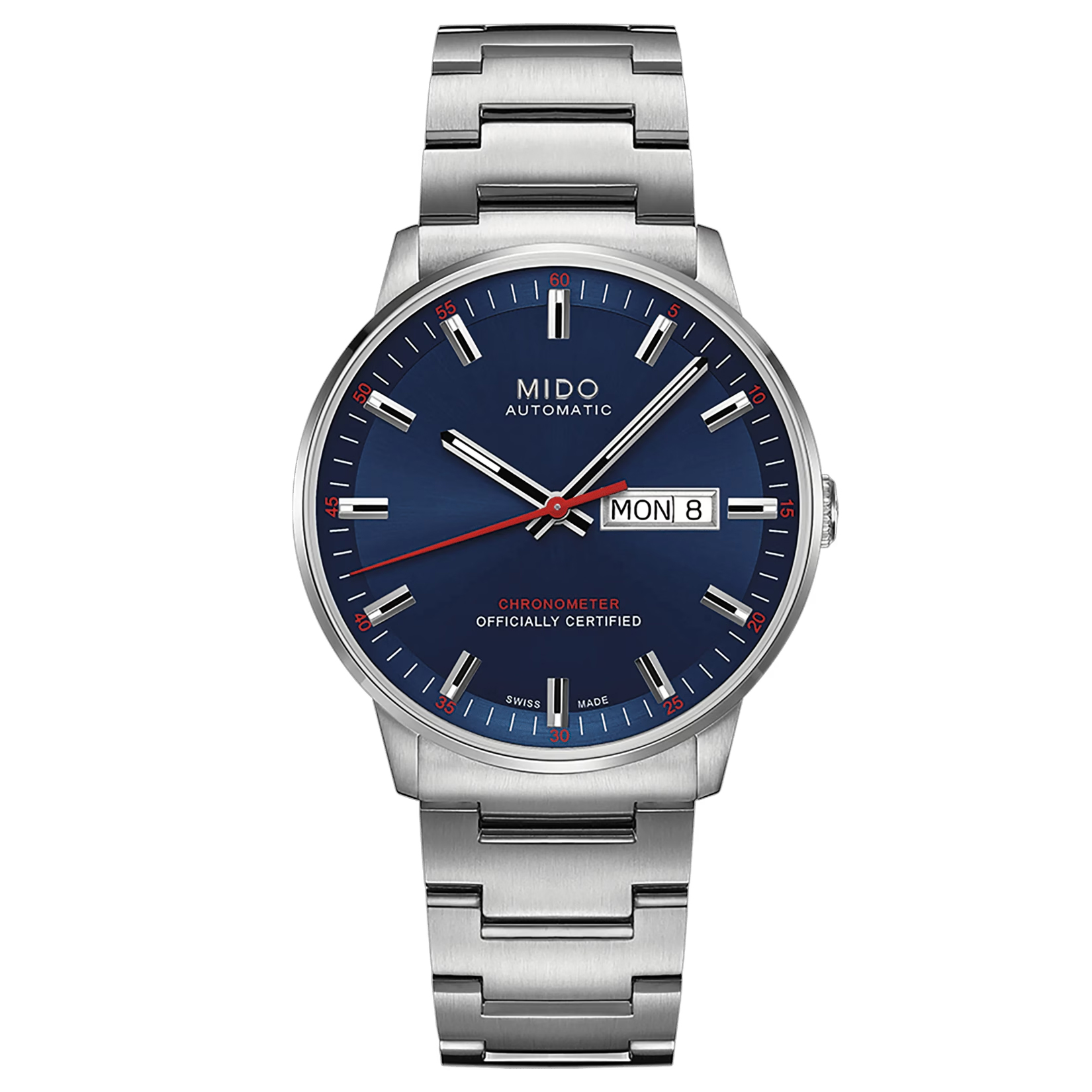 Mido  Commander Chronometer Blue Dial Stainless Steel Watch 40mm  M0214311104100