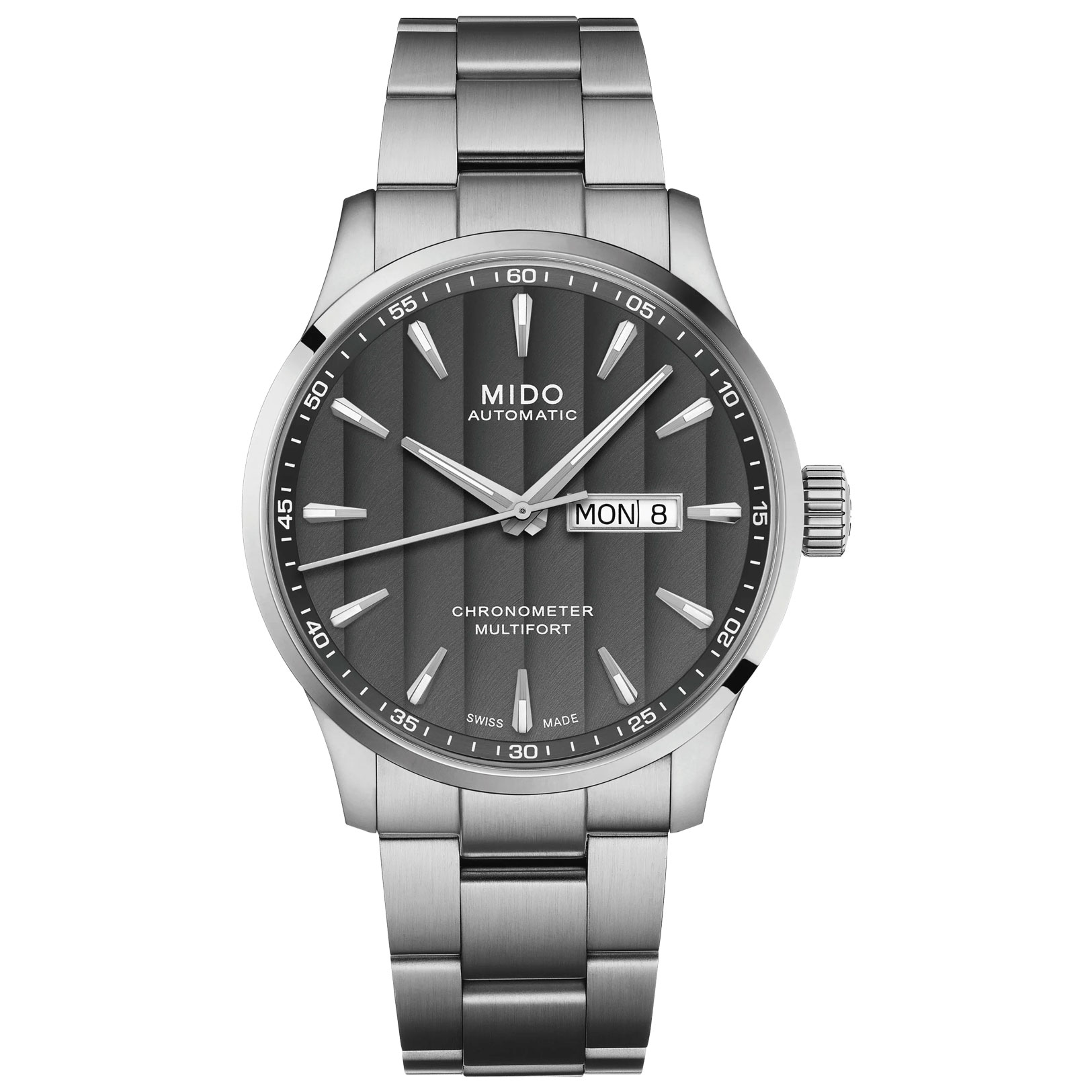Mido  Multifort Chronometer 1 Grey Dial Stainless Steel Watch 40mm  M0384311106100