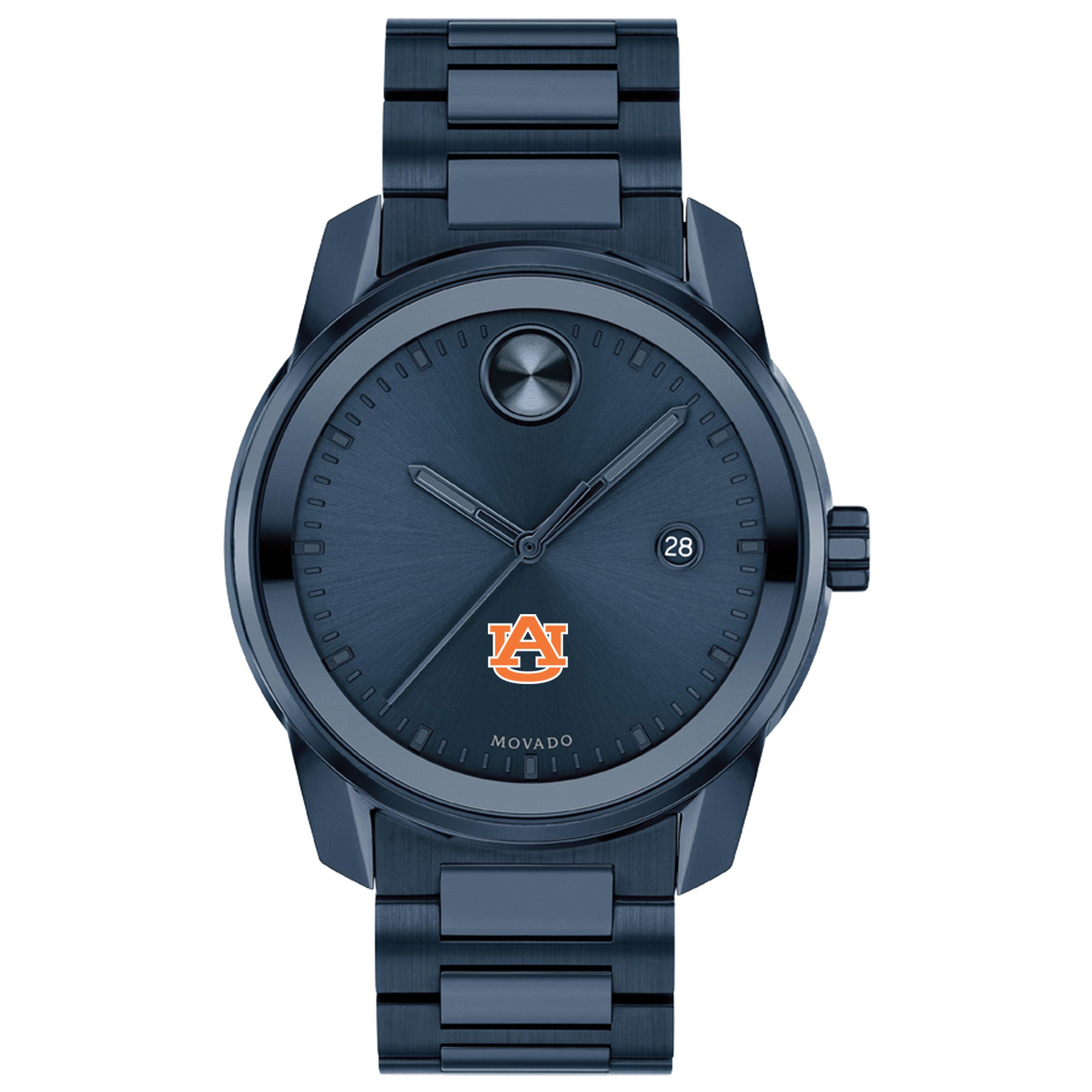 REEDS Auburn University Movado Bold Date Blue Ion-Plated Watch 42mm By M.Lahart & Co -  University Gifts by REEDS, 55008