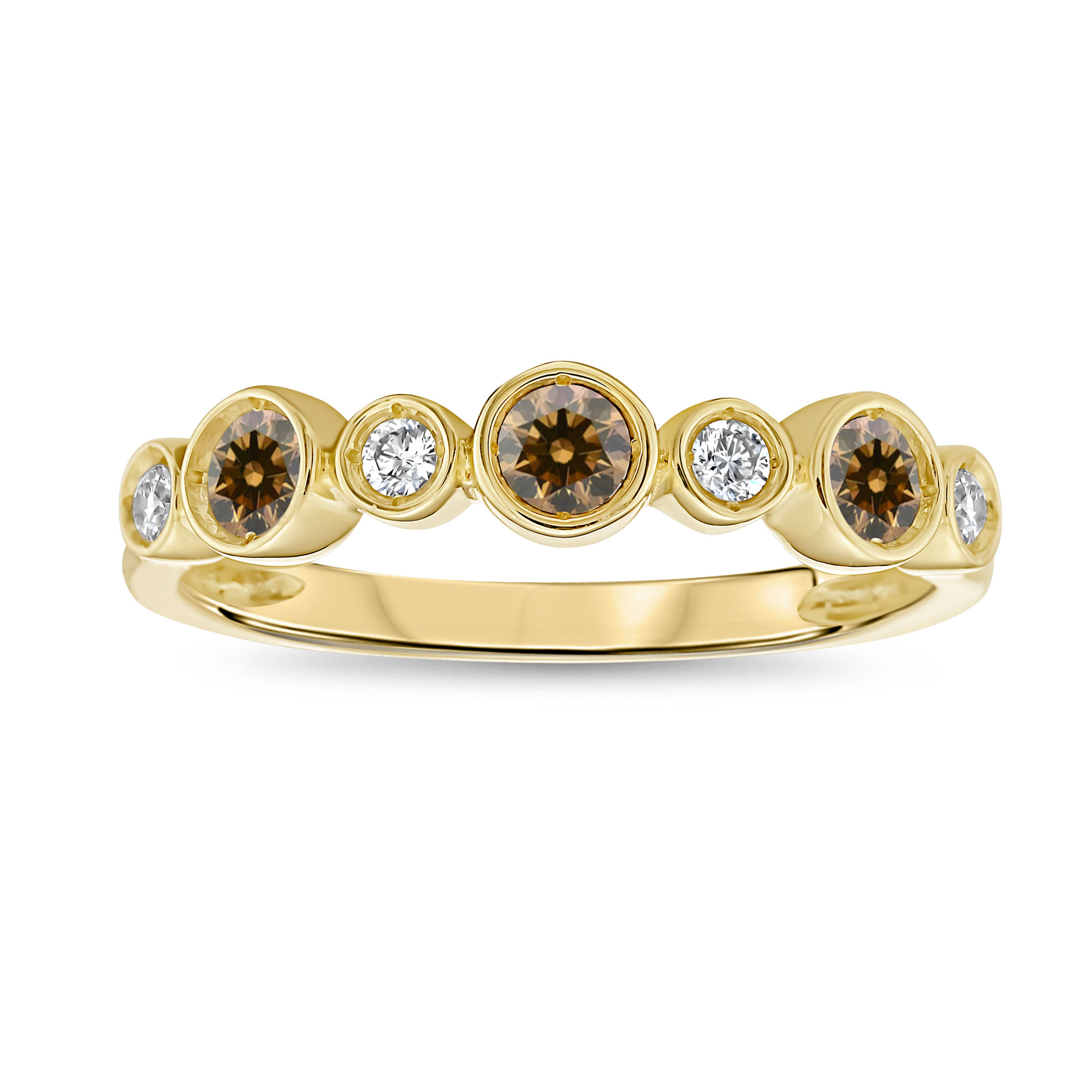 Desert Diamonds Women's  1/3ctw 10k Yellow Gold Fashion Ring - Size 8