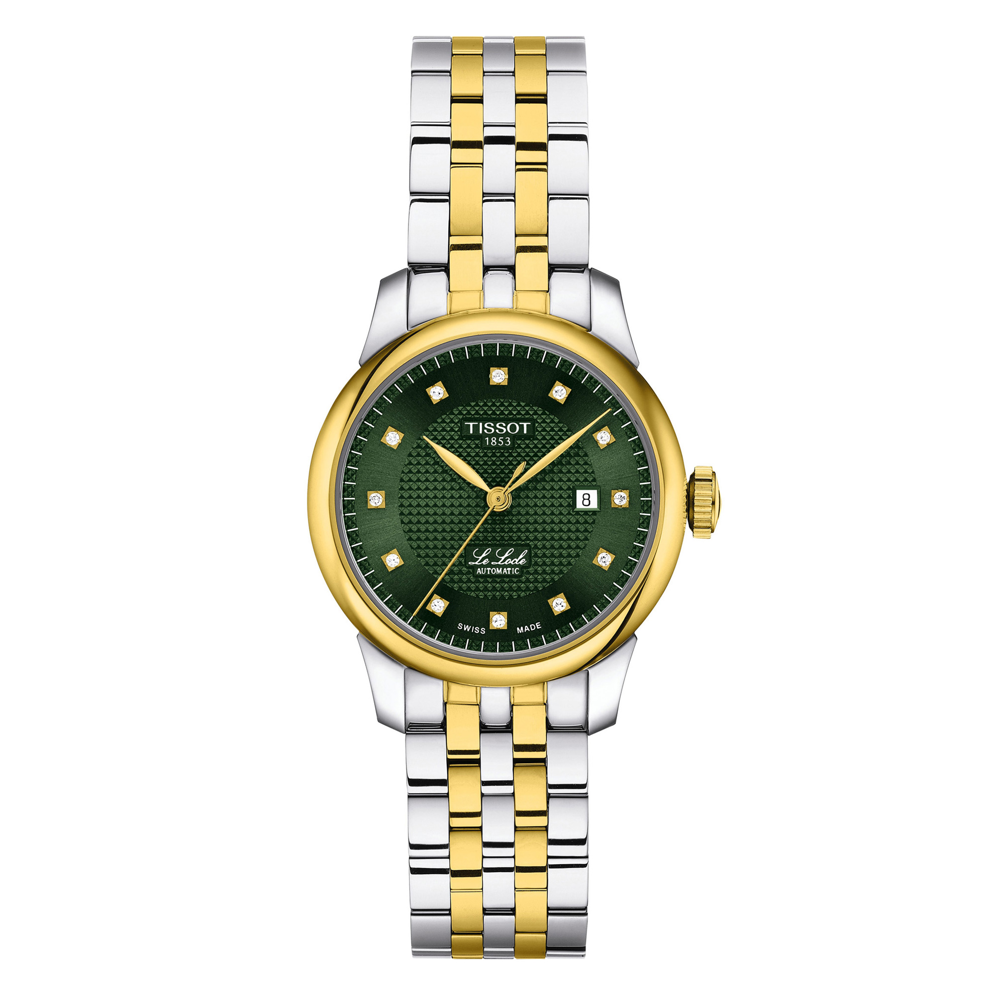Tissot  Le Locle Automatic Green Diamond Dial TwoTone Watch 29mm  T0062072209601