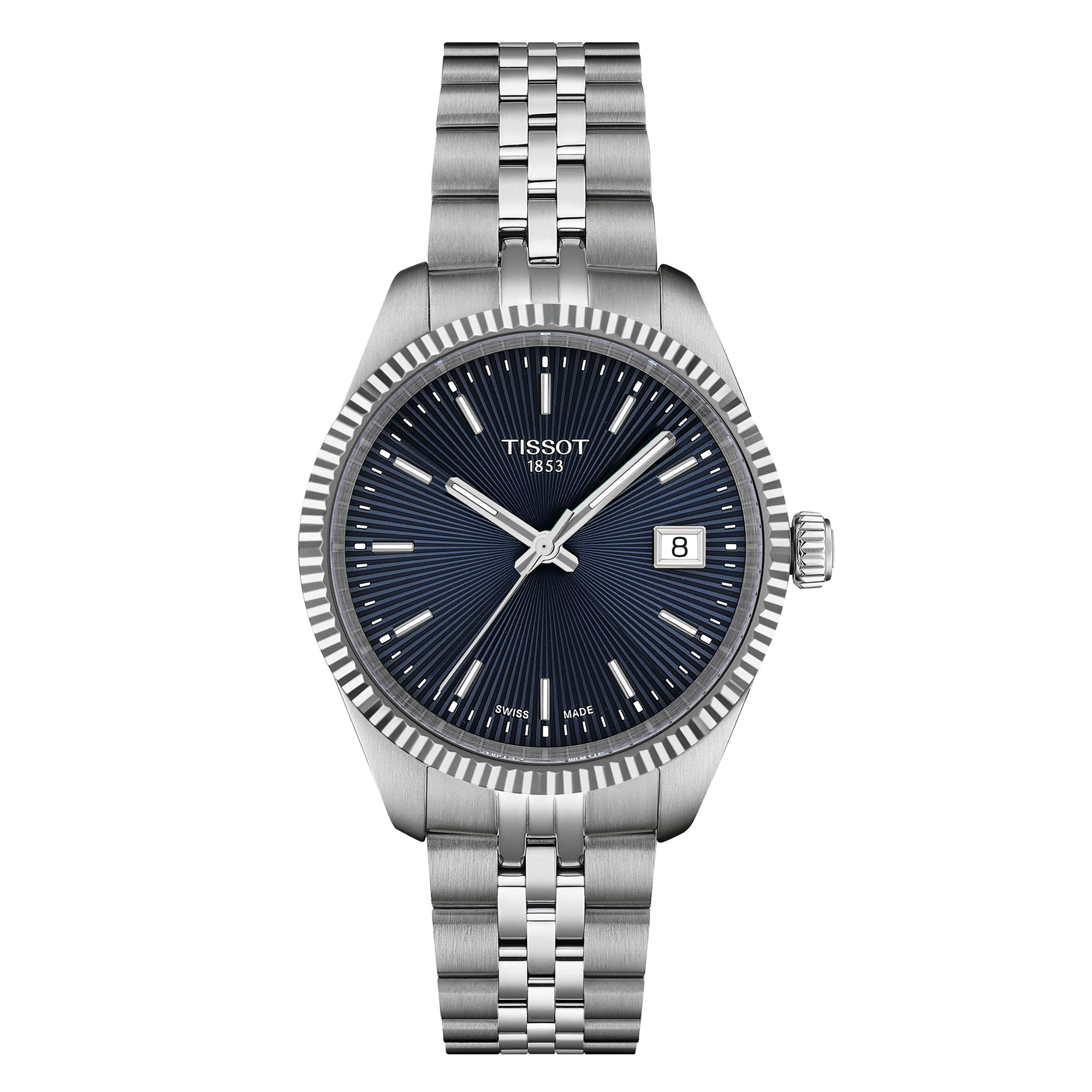 Tissot Ballade Quartz Blue Dial Stainless Steel Watch 34mm T1562101104100
