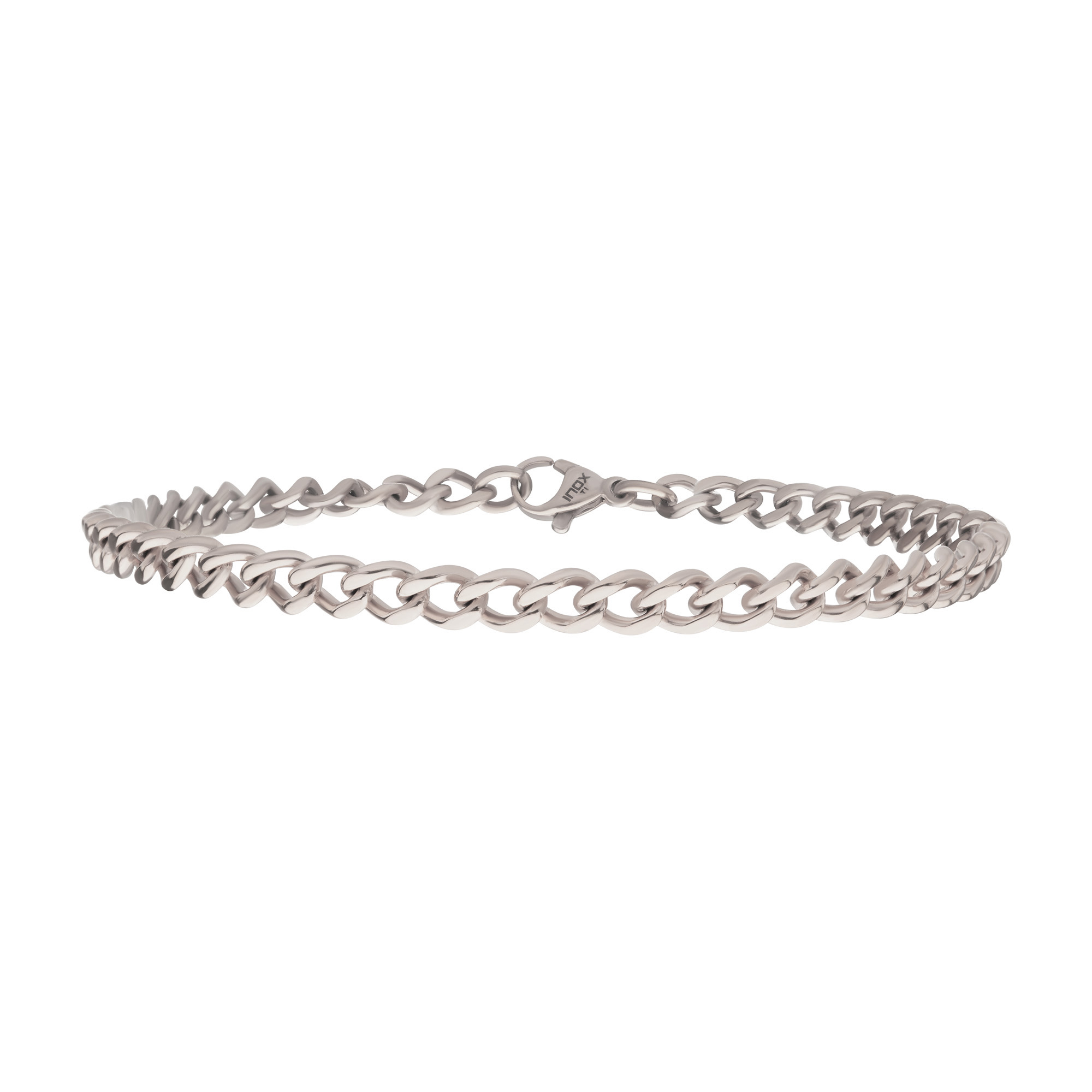 Inox Titanium 435mm Flat Curb Chain Bracelet - 8 Inches 69$