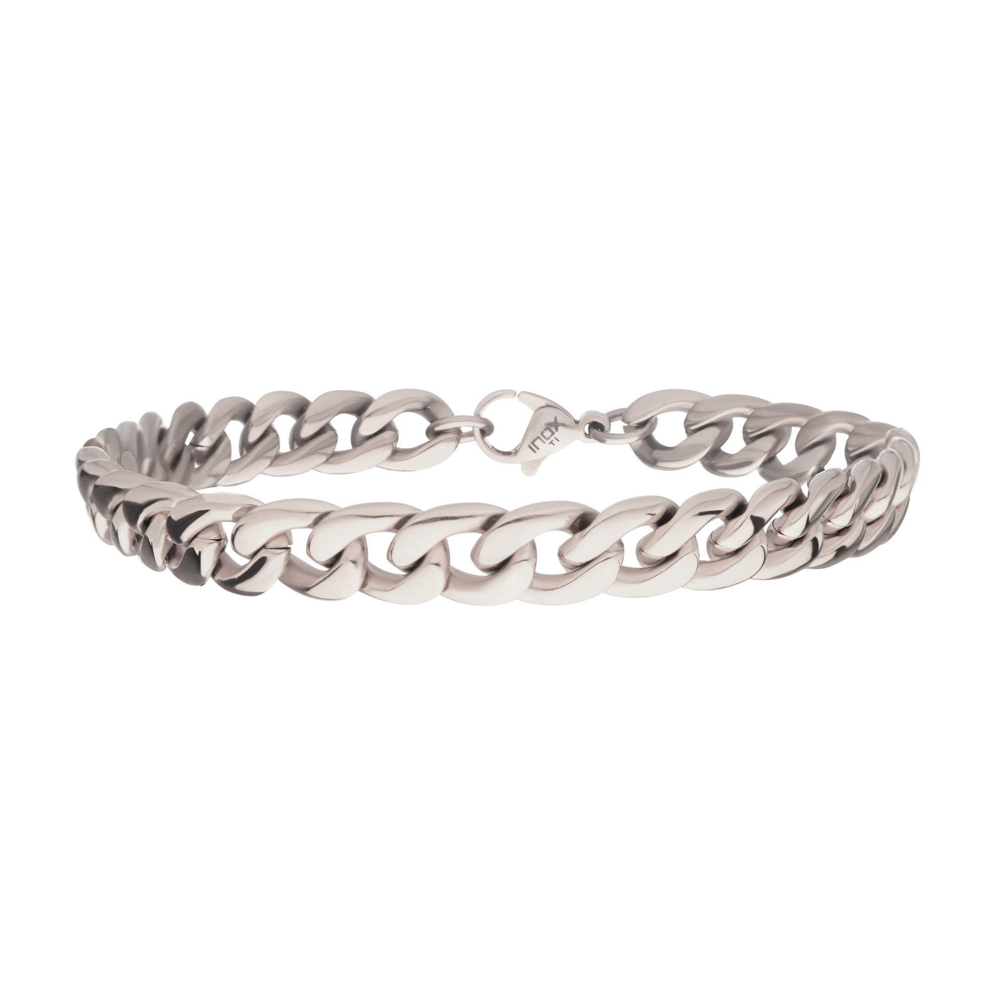 Inox Titanium 74mm Curb Link Chain Bracelet - 8 Inches 69$