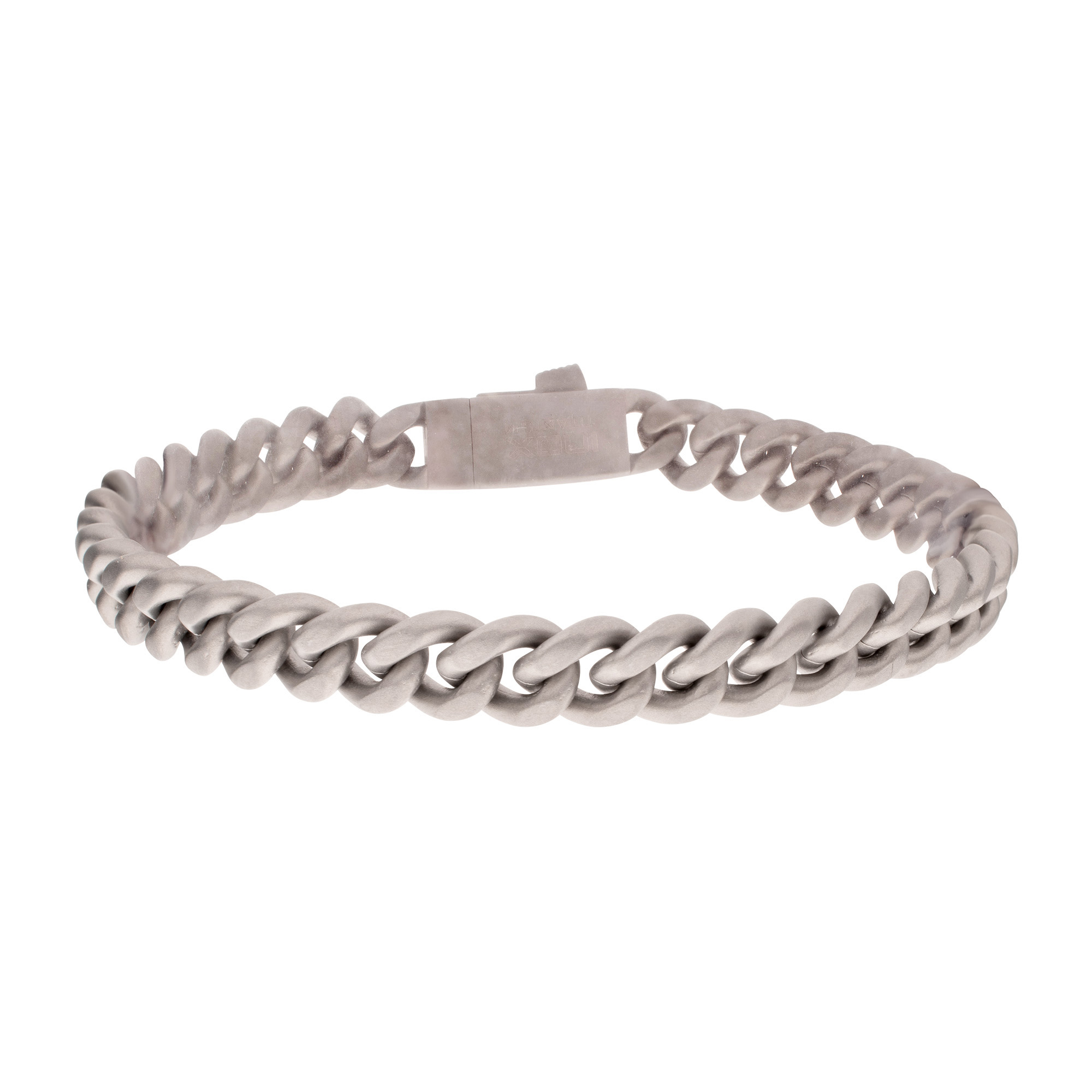 Inox  Titanium 8mm Miami Cuban Chain Bracelet - 8 Inches